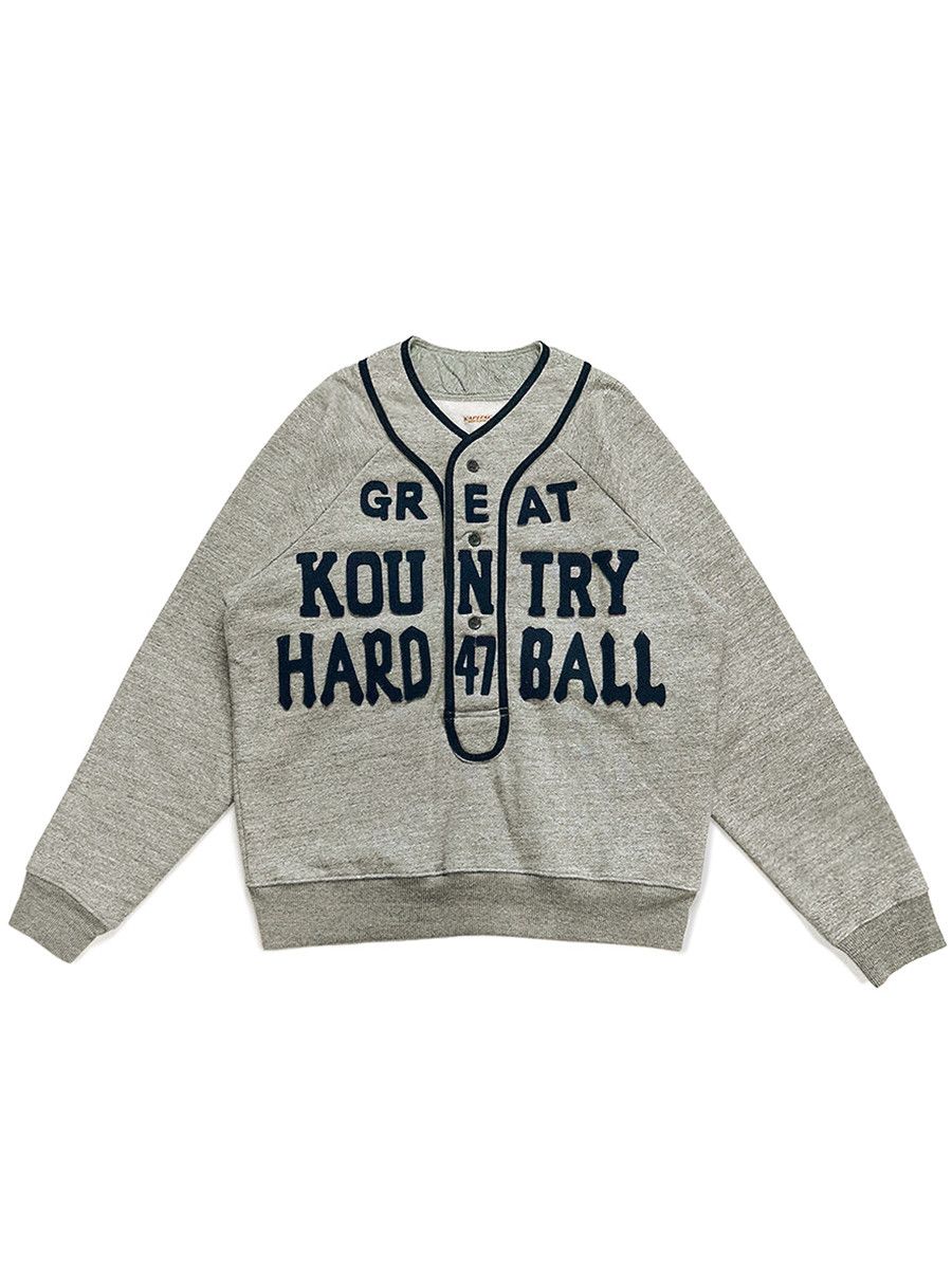 Kapital Kapital TOP Fleece Baseball Henry Sweatshirt GREAT KOUNTRY Size US M / EU 48-50 / 2 - 1 Thumbnail