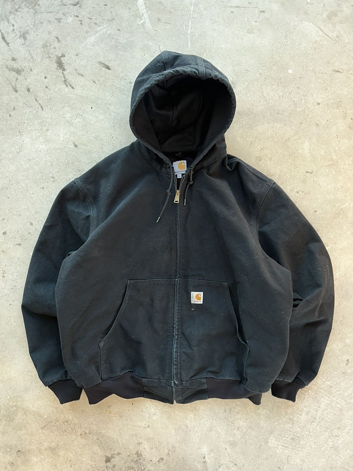 Vintage Vintage 90’s Carhartt Black Faded Duck Canvas Work Jacket | Grailed