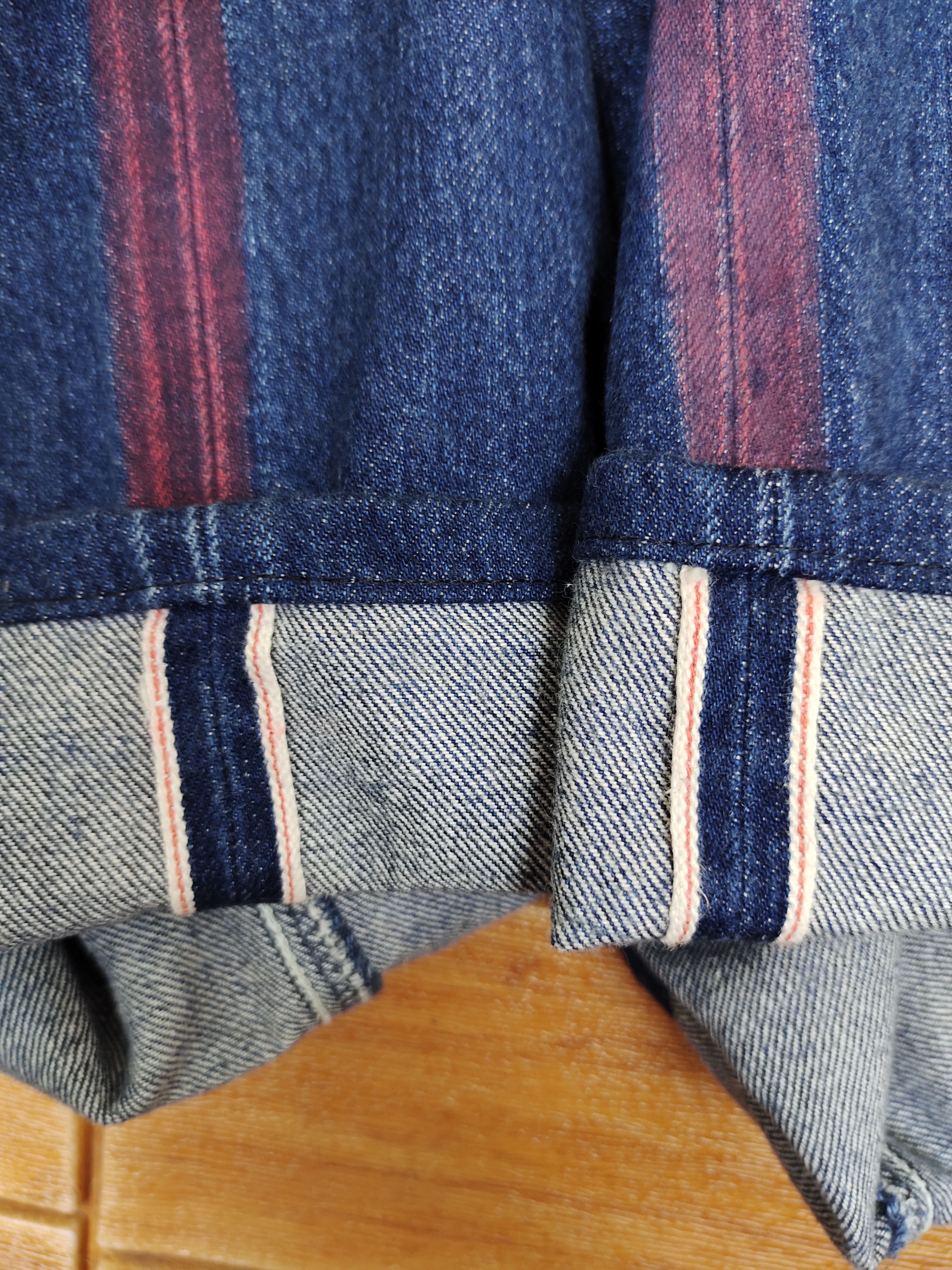 Vintage Kunna Japan Hand Painting Art Selvedged Denim Jeans Size US 33 - 15 Thumbnail