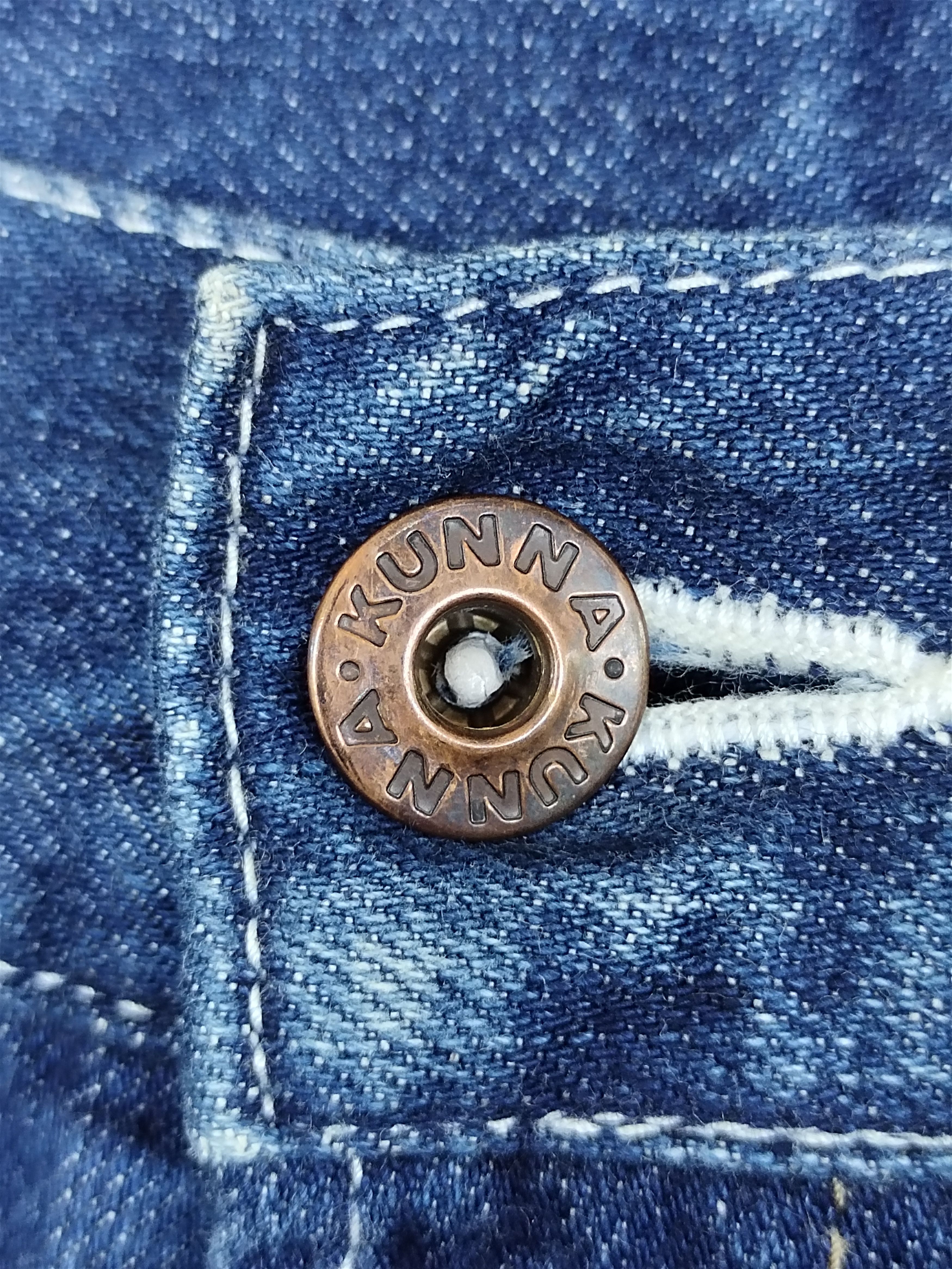 Vintage Kunna Japan Hand Painting Art Selvedged Denim Jeans Size US 33 - 16 Thumbnail