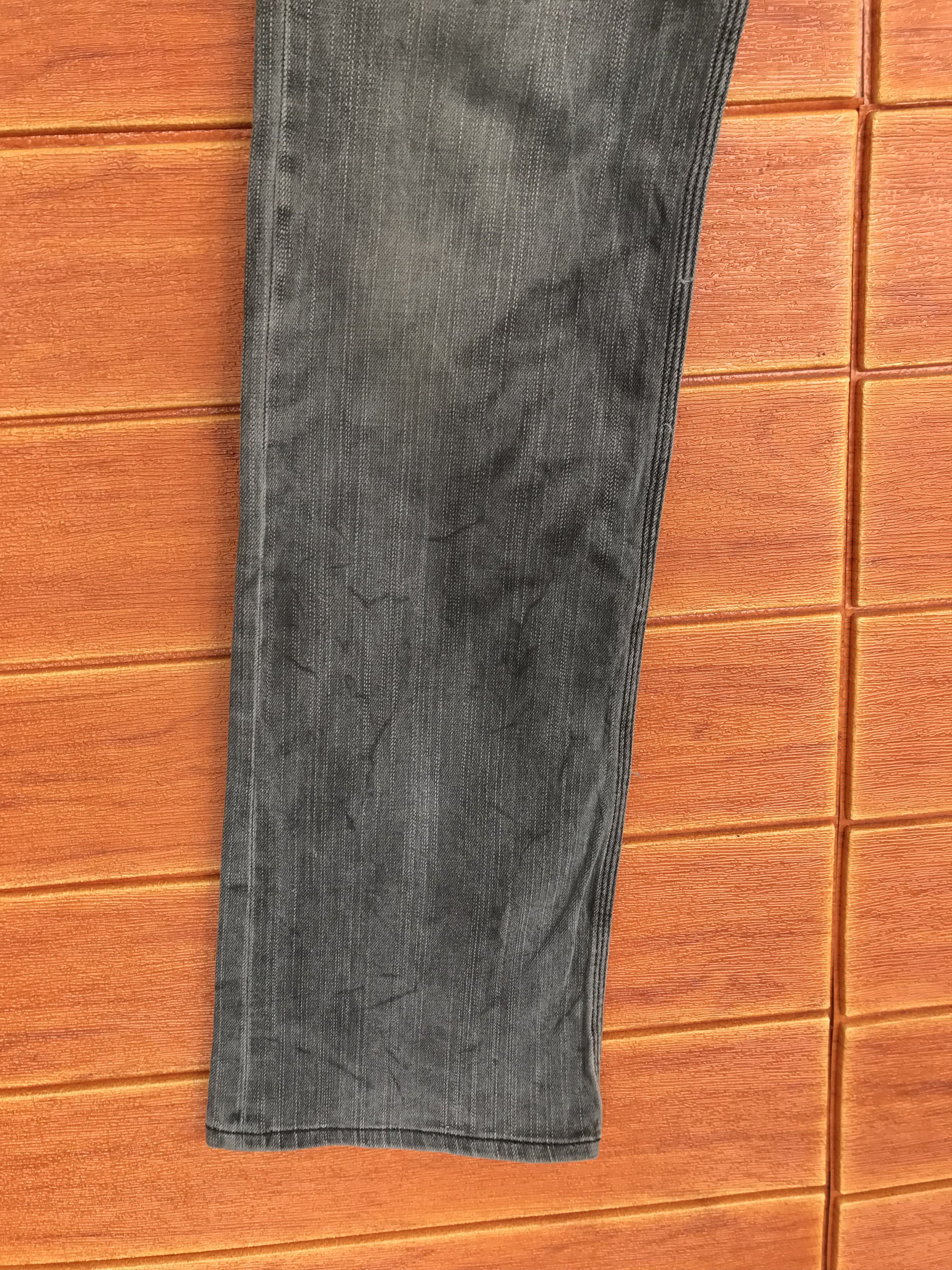 Nicole Club Nicole Club Japan Waxed Charcoal Bondage Waist Denim Pants Size US 31 - 15 Thumbnail