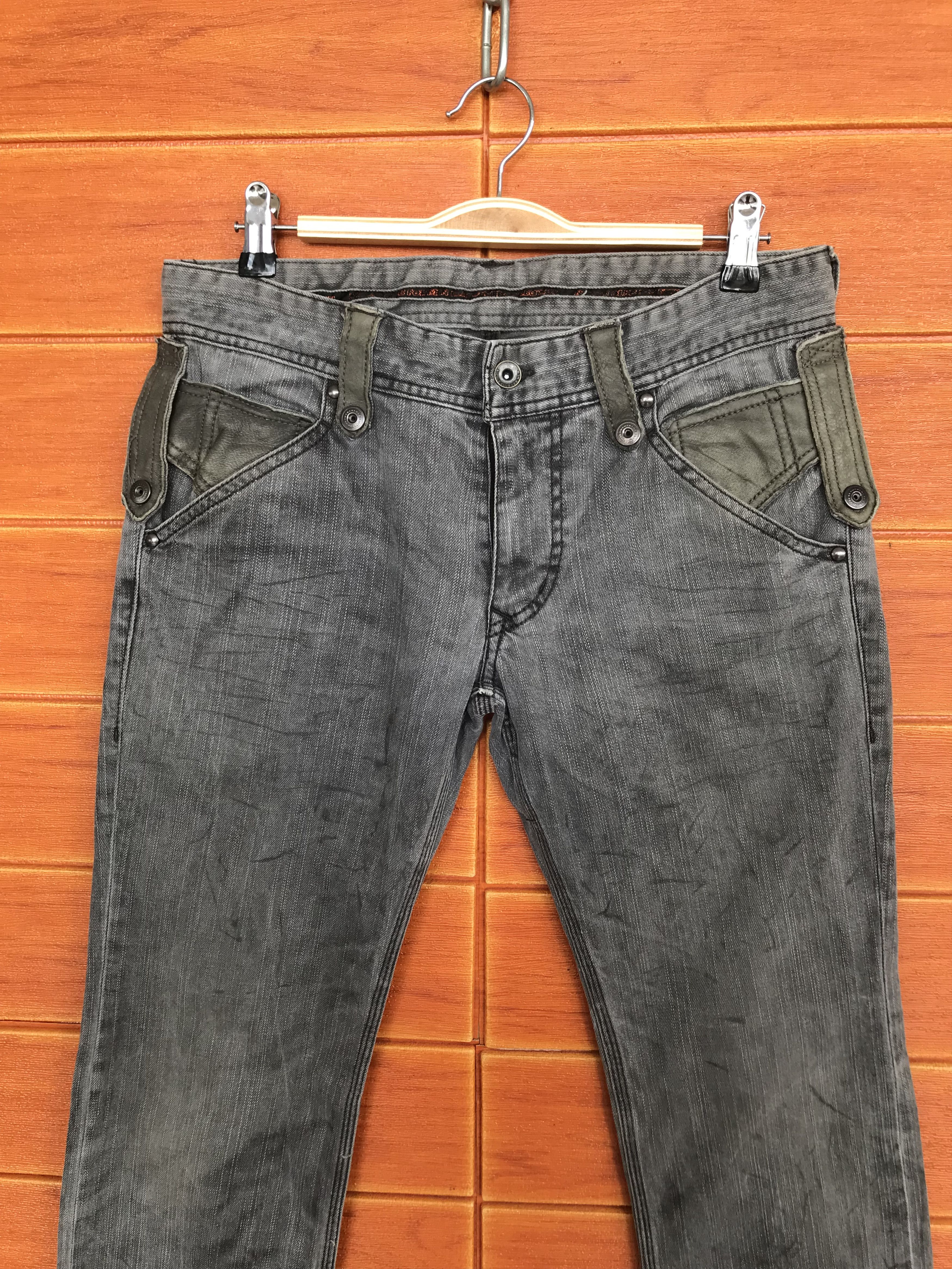 Nicole Club Nicole Club Japan Waxed Charcoal Bondage Waist Denim Pants Size US 31 - 11 Thumbnail