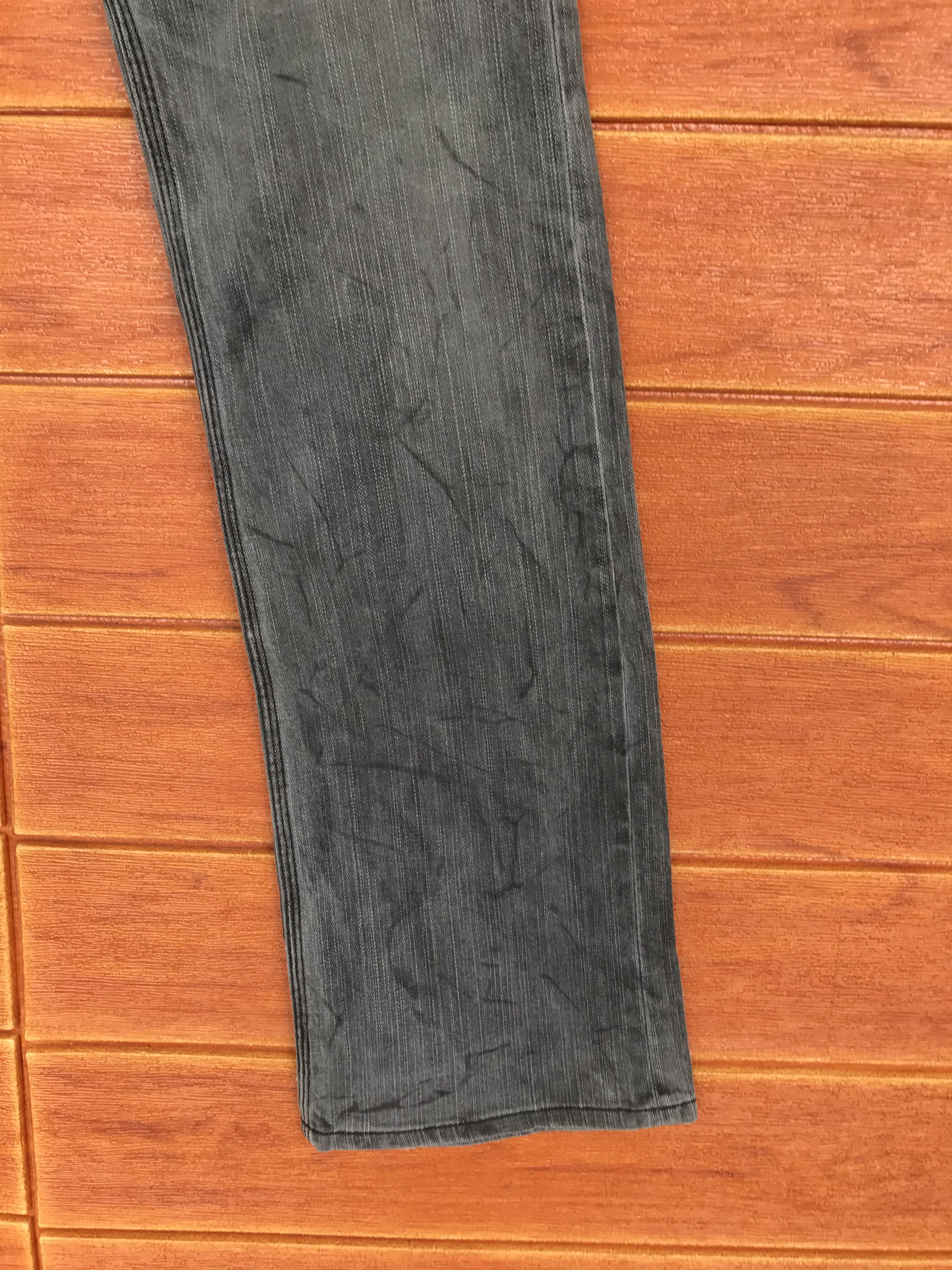 Nicole Club Nicole Club Japan Waxed Charcoal Bondage Waist Denim Pants Size US 31 - 14 Thumbnail