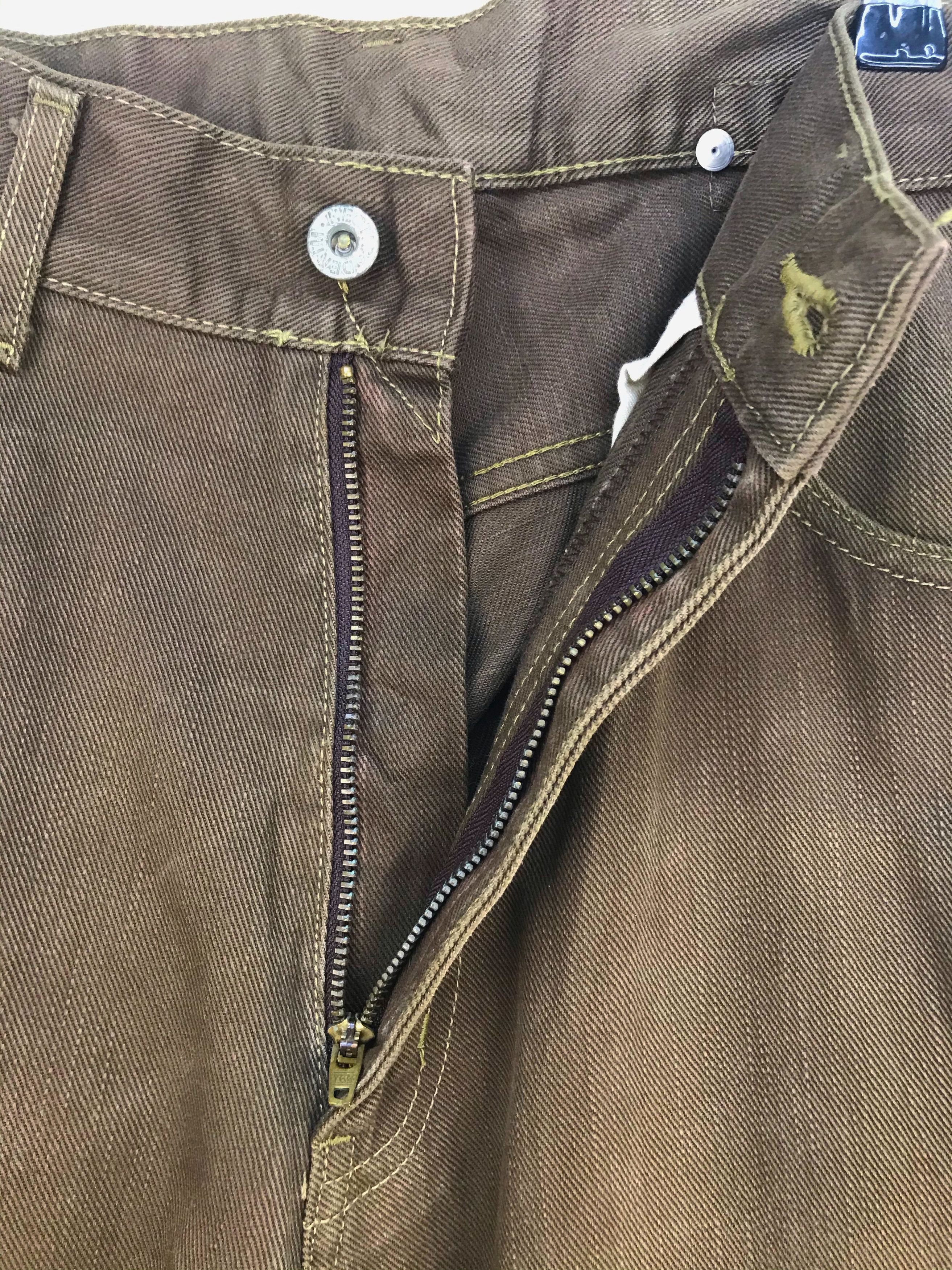 Comme des Garcons × Undercover MADHECTIC Buckle back Drop Crotch Denim Jeans Size US 34 / EU 50 - 13 Thumbnail