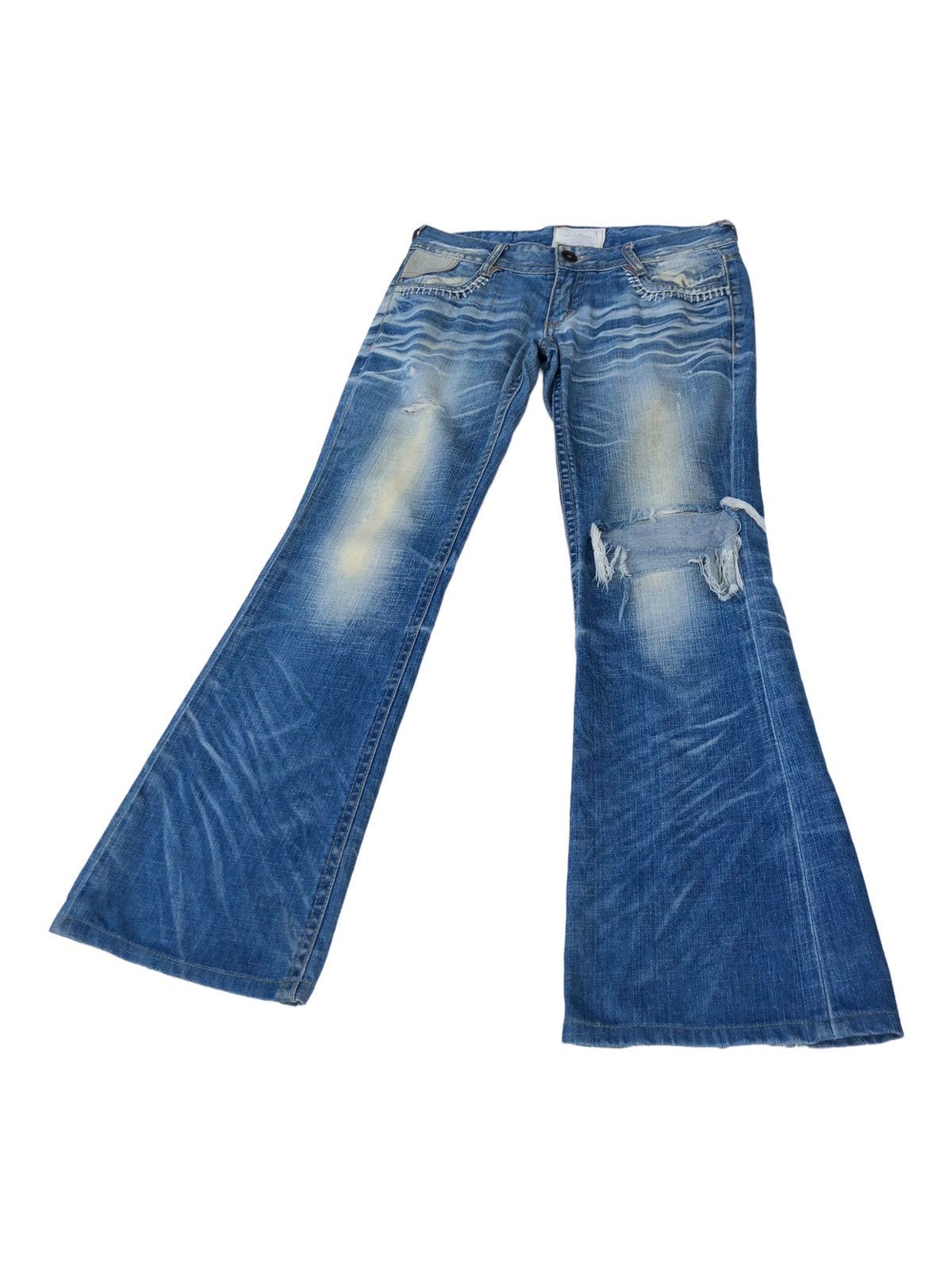 🔥 Vintage 🔥Yoshitomo Nara LOLITA JEANS Flare Distressed 🔥