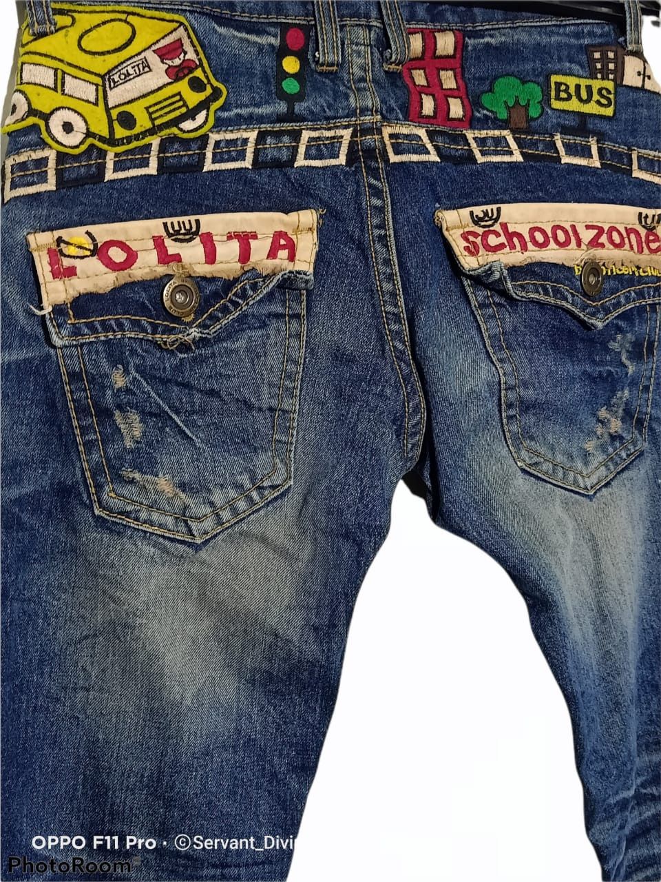 Japanese Brand LOLITA - 'ScoolZone' Embroidered By Concert Club Jeans Size US 28 / EU 44 - 3 Thumbnail