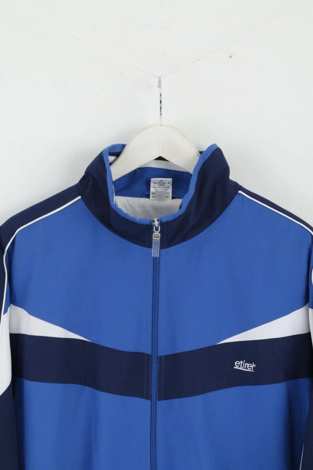 Vintage Etirel Mens 52 L Jacket Blue Full Zipper Bomber Retro 0445 Size US L / EU 52-54 / 3 - 3 Thumbnail