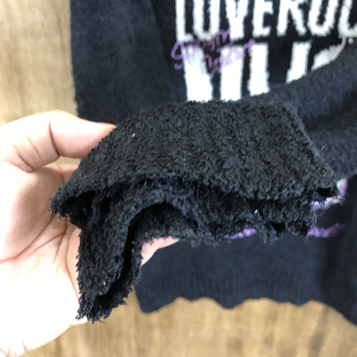 Homespun Knitwear × Japanese Brand Blue Cross Lovers Rock Black Knitwear #119 Size US M / EU 48-50 / 2 - 5 Thumbnail