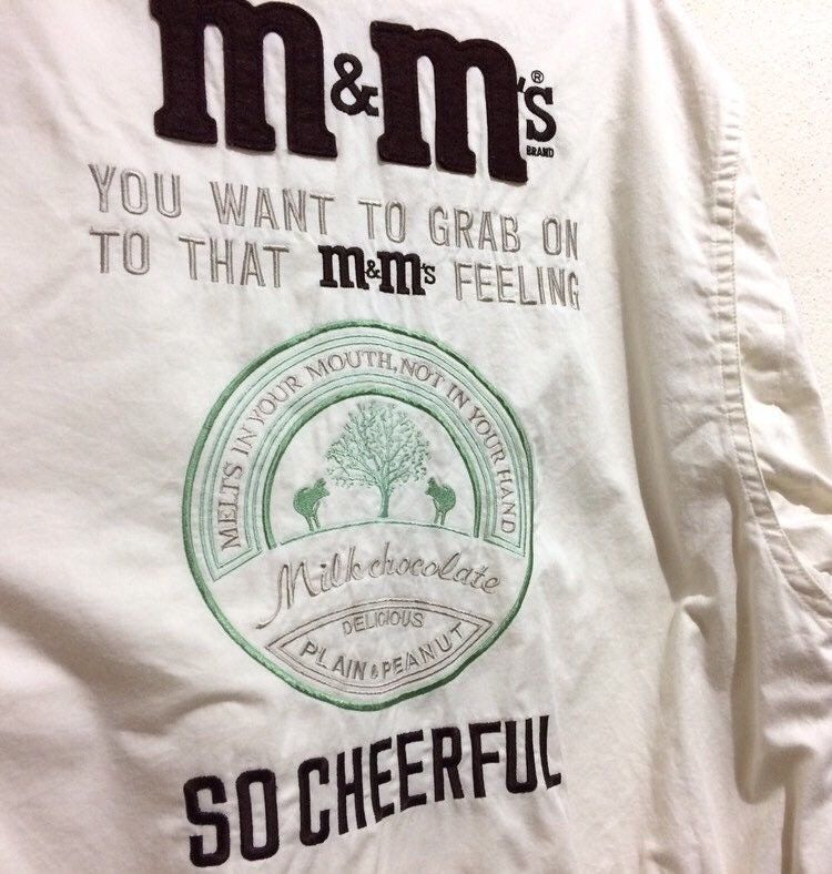 Cartoon Network × Vintage M&M's Big Logo Embroidery jacket Mm's Bomber Sweater Zipper Size US L / EU 52-54 / 3 - 2 Thumbnail