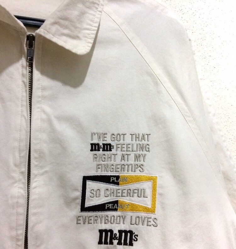 Cartoon Network × Vintage M&M's Big Logo Embroidery jacket Mm's Bomber Sweater Zipper Size US L / EU 52-54 / 3 - 4 Thumbnail