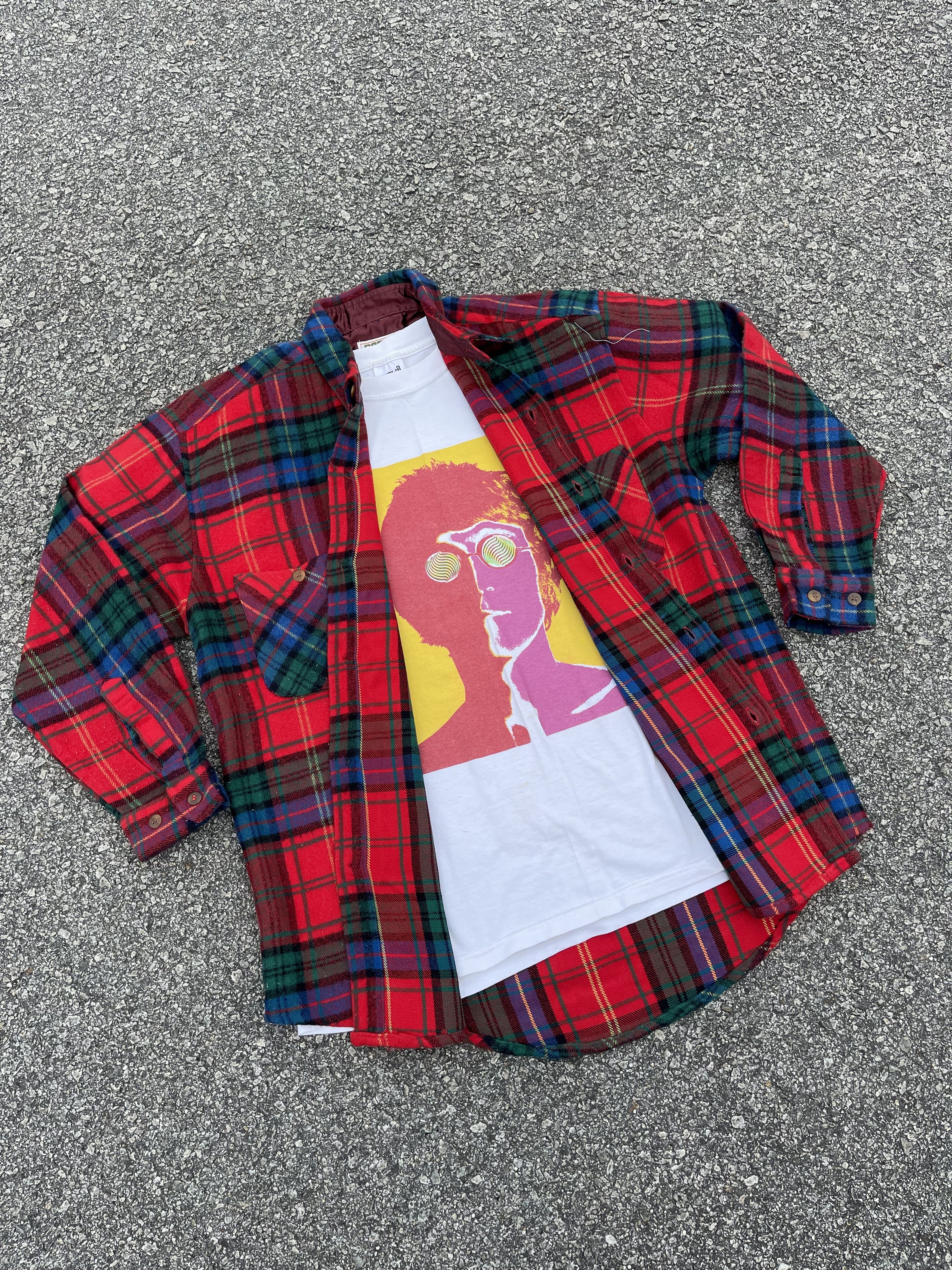 Flannel × Vintage Vtg Wool Flannel Shirt Size US XL / EU 56 / 4 - 2 Thumbnail