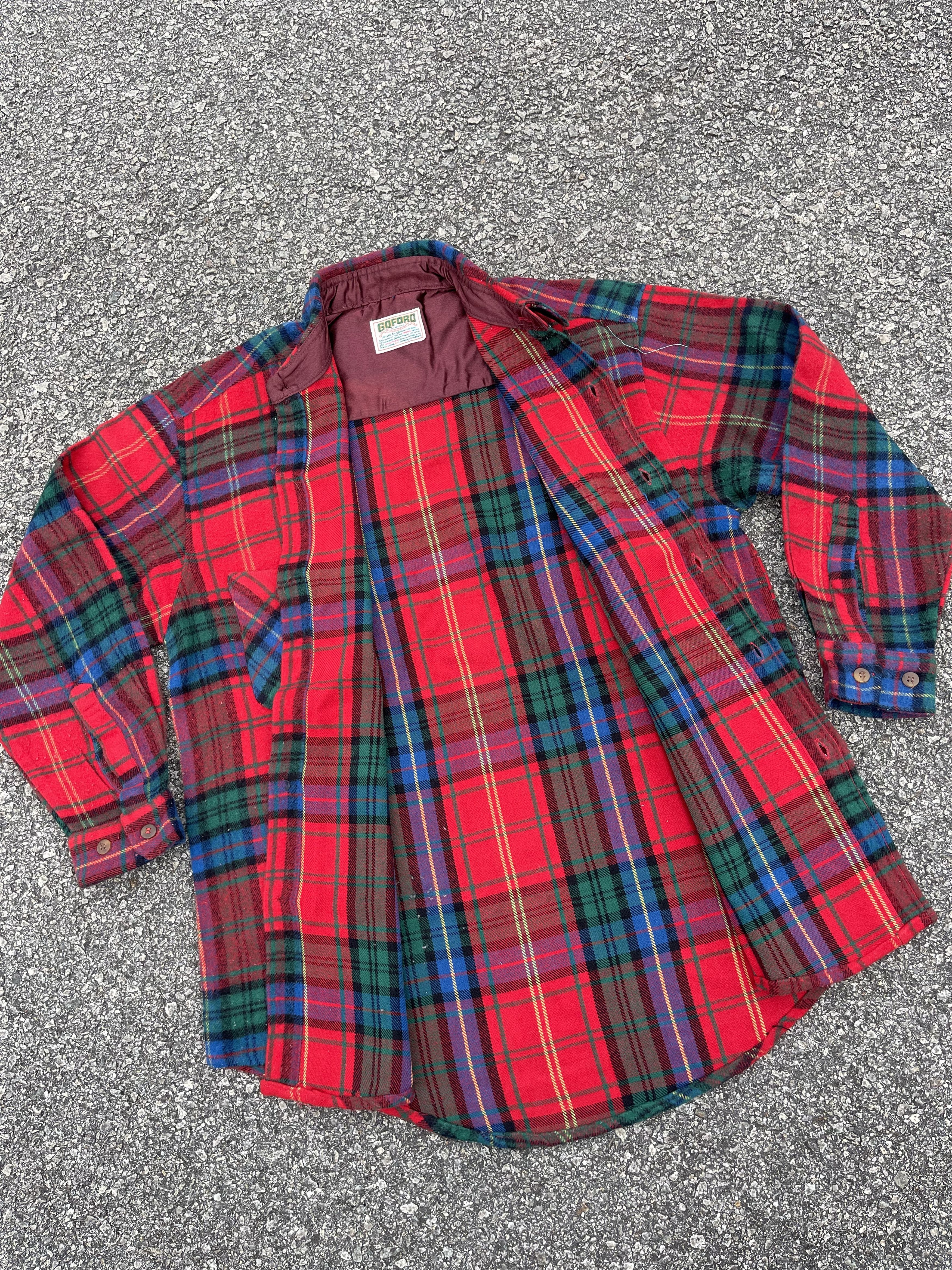 Flannel × Vintage Vtg Wool Flannel Shirt Size US XL / EU 56 / 4 - 4 Thumbnail