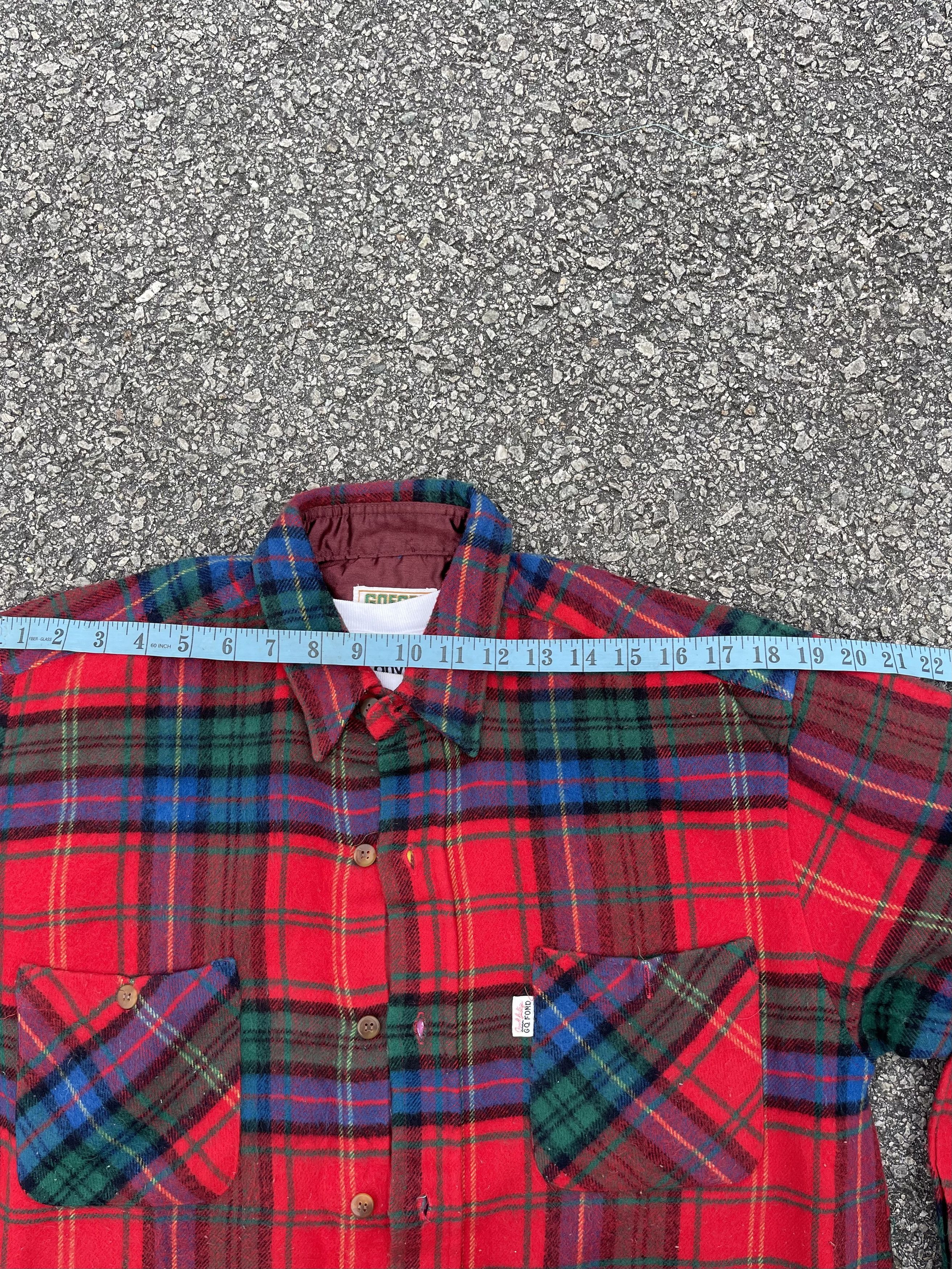 Flannel × Vintage Vtg Wool Flannel Shirt Size US XL / EU 56 / 4 - 8 Thumbnail