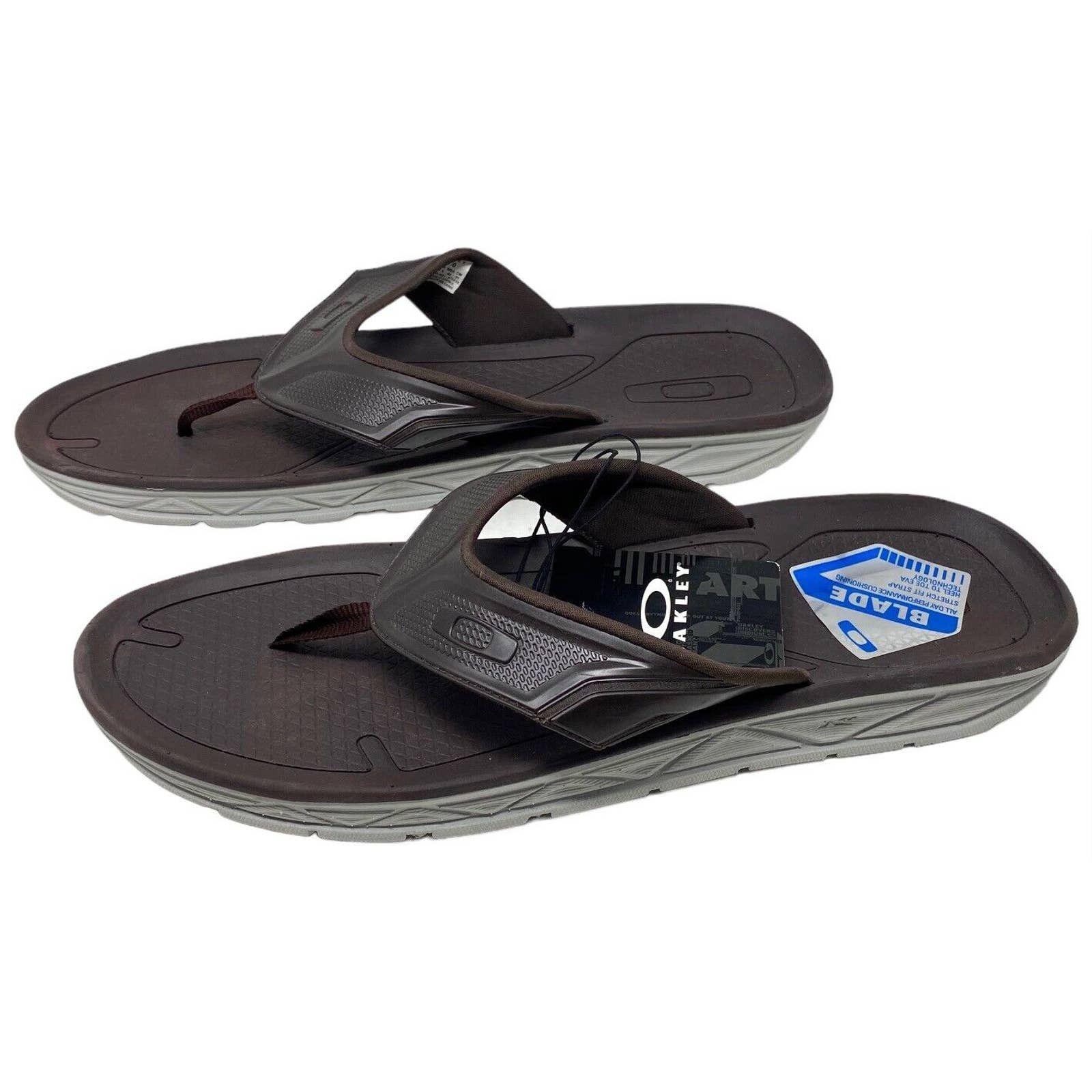Oakley Oakley Software Brown Leather Flip Flops | Grailed display picture 3