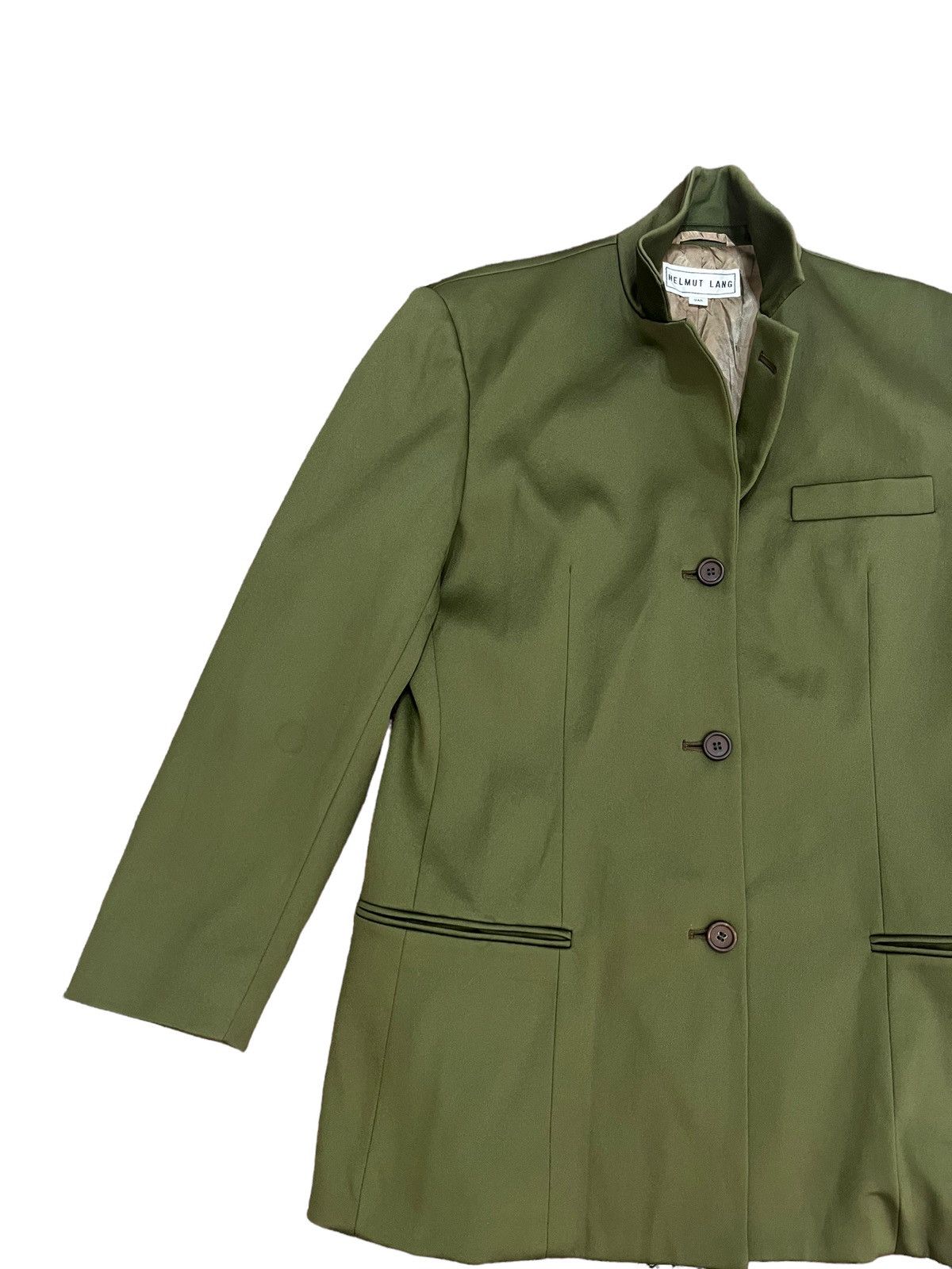 Helmut Lang Vintage Helmut Lang Green Nylon Jacket Blazer Size US M / EU 48-50 / 2 - 4 Thumbnail