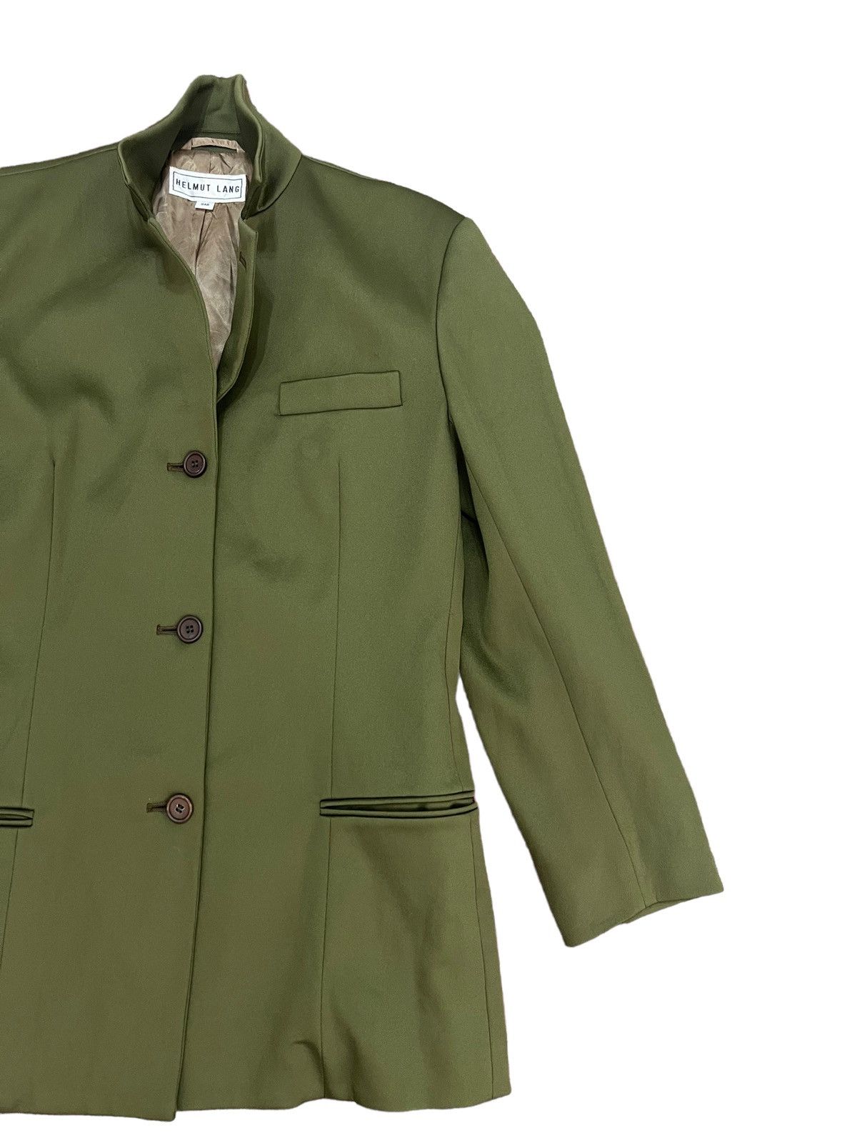 Helmut Lang Vintage Helmut Lang Green Nylon Jacket Blazer Size US M / EU 48-50 / 2 - 3 Thumbnail