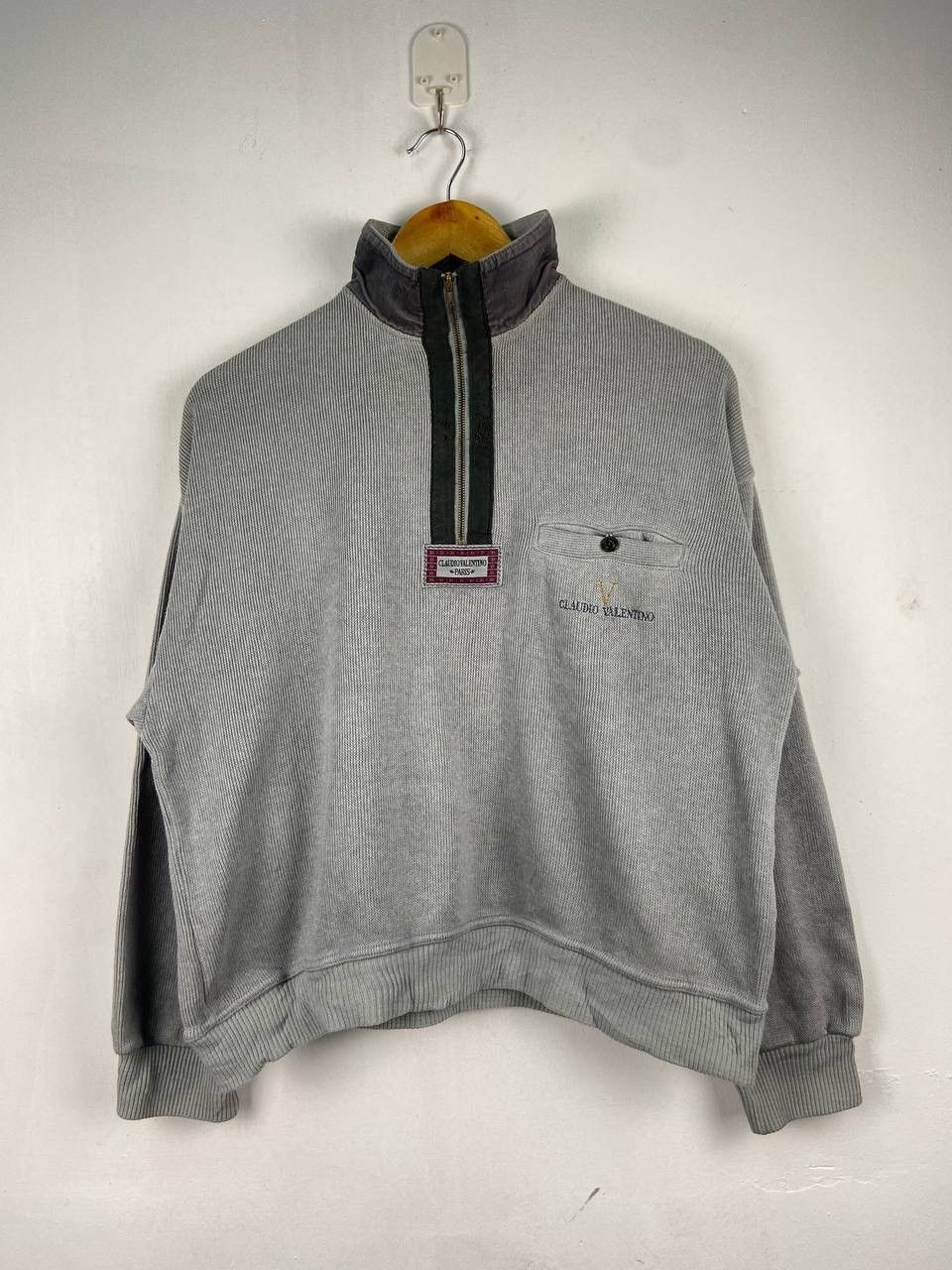 Designer × Valentino × Vintage Vintage claudio valentino pullover sweatshirt baggy boxy Size M / US 6-8 / IT 42-44 - 1 Thumbnail