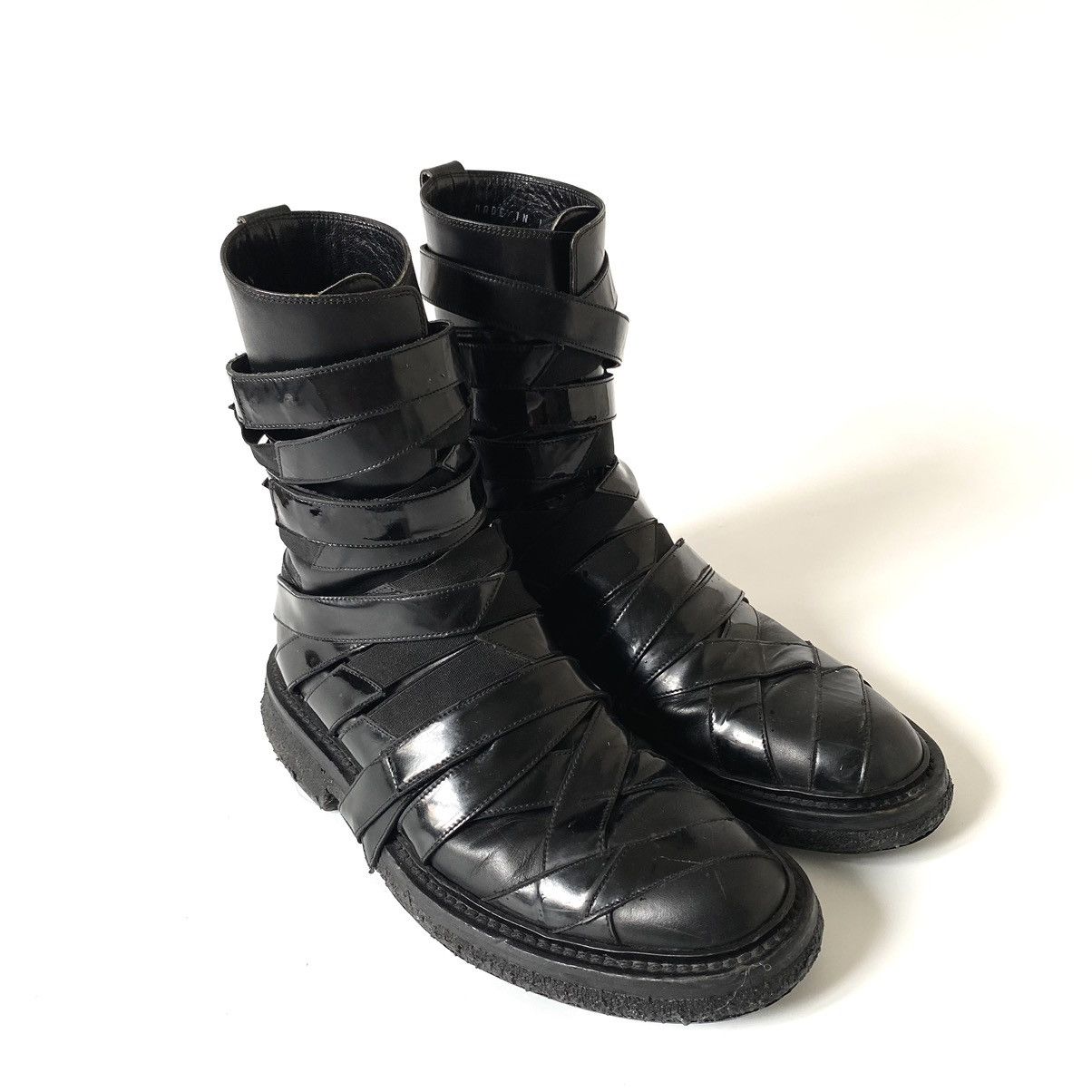 Dior × Kris Van Assche Dior Homme FW08 Lumiere Du Nord Strap Boots