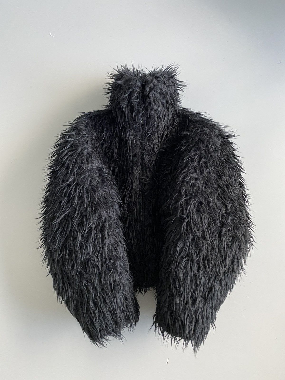 Cropped fur jacket