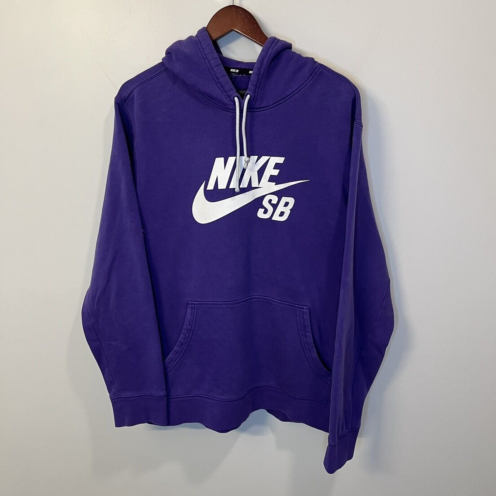 Nike Men's Nike SB Purple Hoodie Logo Spell Out Sweatshirt Size US M / EU 48-50 / 2 - 1 Preview