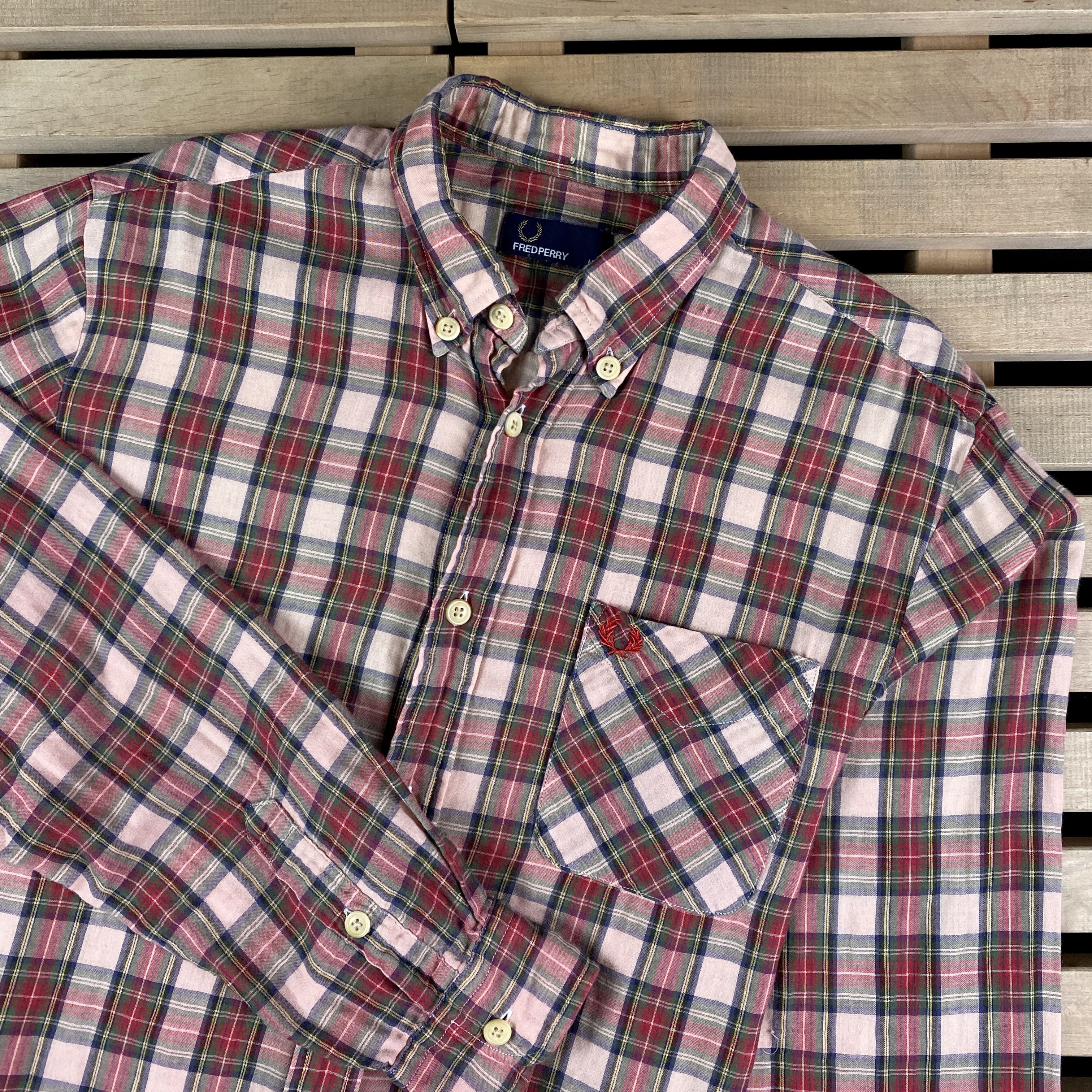 Fred Perry Mens Shirt Long Sleeve Fred Perry Size M Size US M / EU 48-50 / 2 - 2 Thumbnail