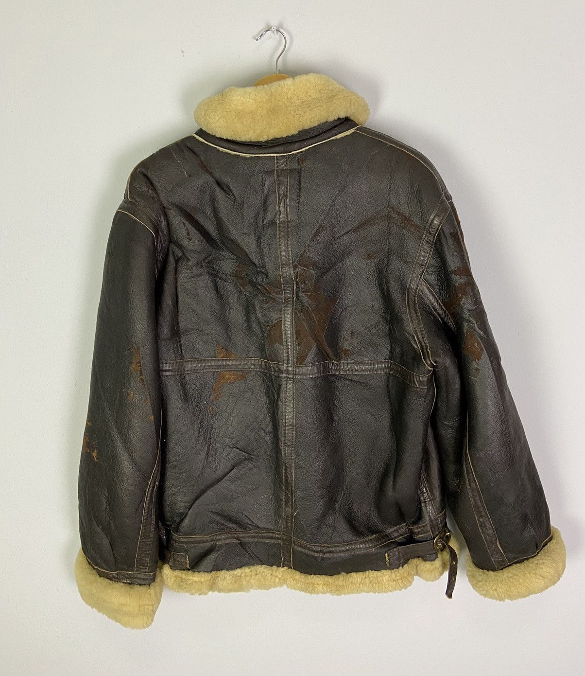 Other Vintage B3 Aviator Real Sheepskin Airforce Leather Jacket Size US L / EU 52-54 / 3 - 11 Thumbnail
