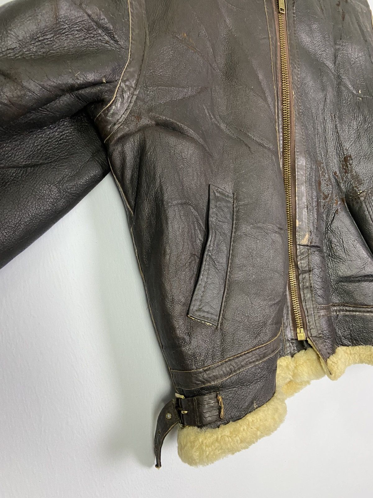 Other Vintage B3 Aviator Real Sheepskin Airforce Leather Jacket Size US L / EU 52-54 / 3 - 5 Thumbnail