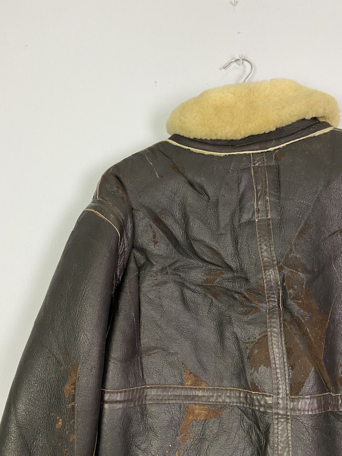 Other Vintage B3 Aviator Real Sheepskin Airforce Leather Jacket Size US L / EU 52-54 / 3 - 14 Thumbnail