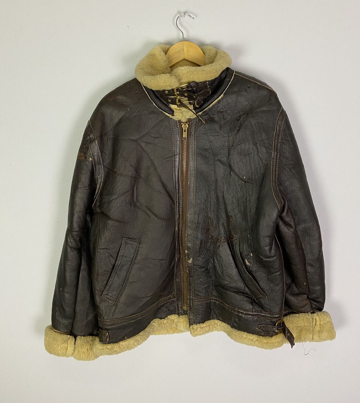 Other Vintage B3 Aviator Real Sheepskin Airforce Leather Jacket Size US L / EU 52-54 / 3 - 2 Thumbnail