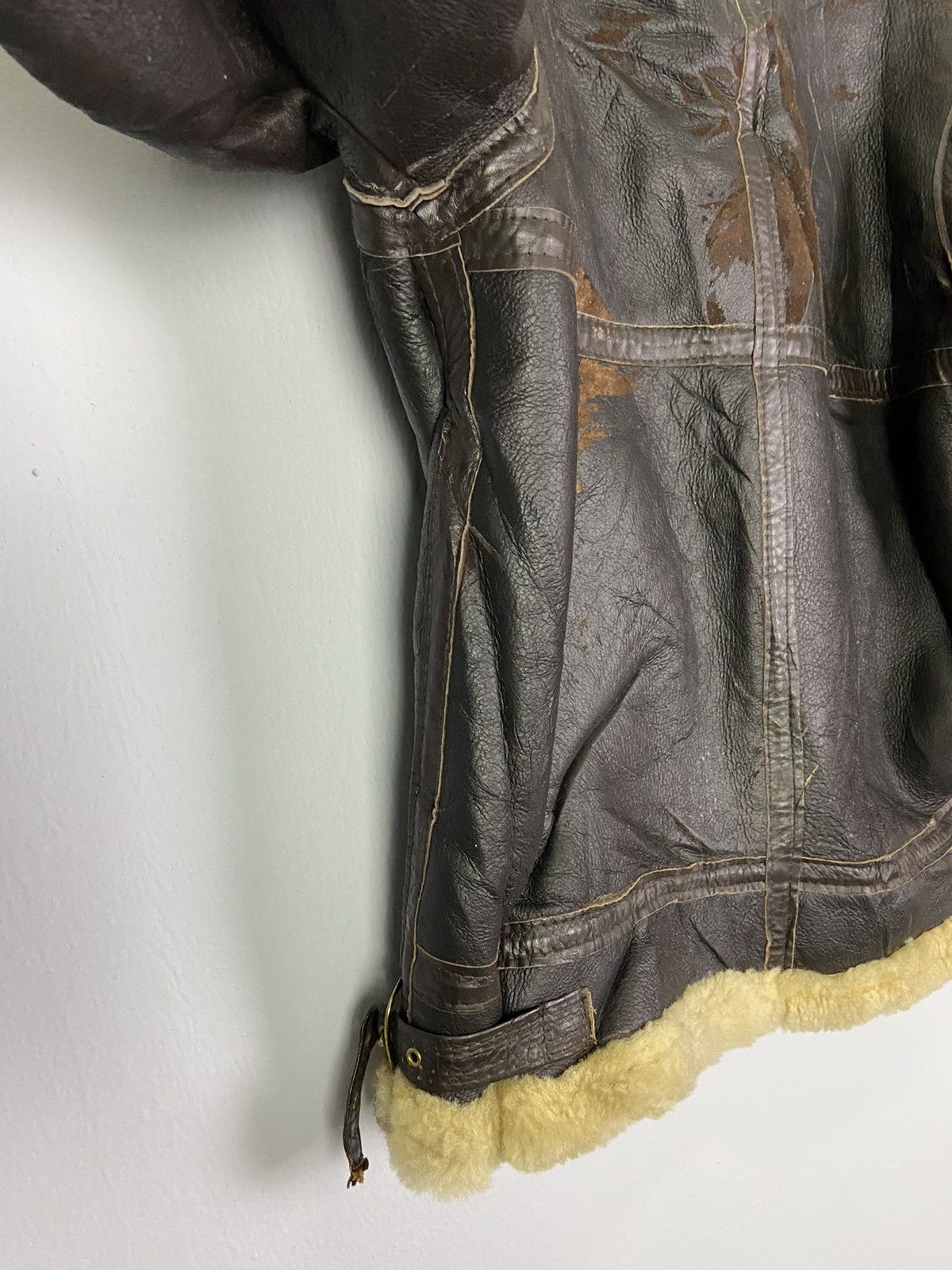 Other Vintage B3 Aviator Real Sheepskin Airforce Leather Jacket Size US L / EU 52-54 / 3 - 18 Thumbnail