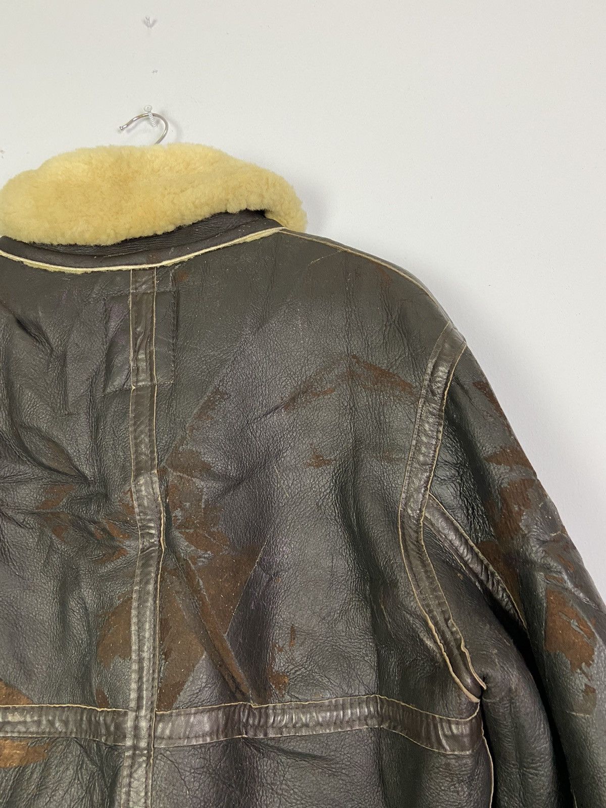 Other Vintage B3 Aviator Real Sheepskin Airforce Leather Jacket Size US L / EU 52-54 / 3 - 15 Thumbnail