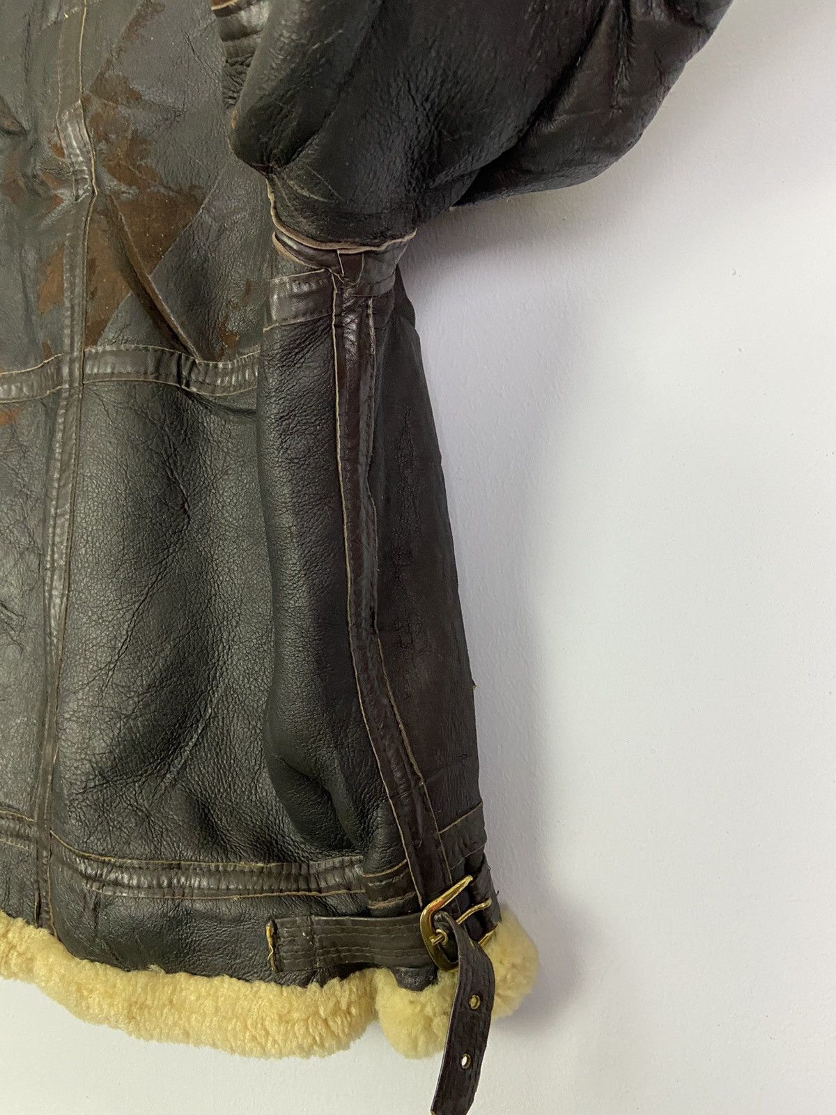 Other Vintage B3 Aviator Real Sheepskin Airforce Leather Jacket Size US L / EU 52-54 / 3 - 19 Thumbnail