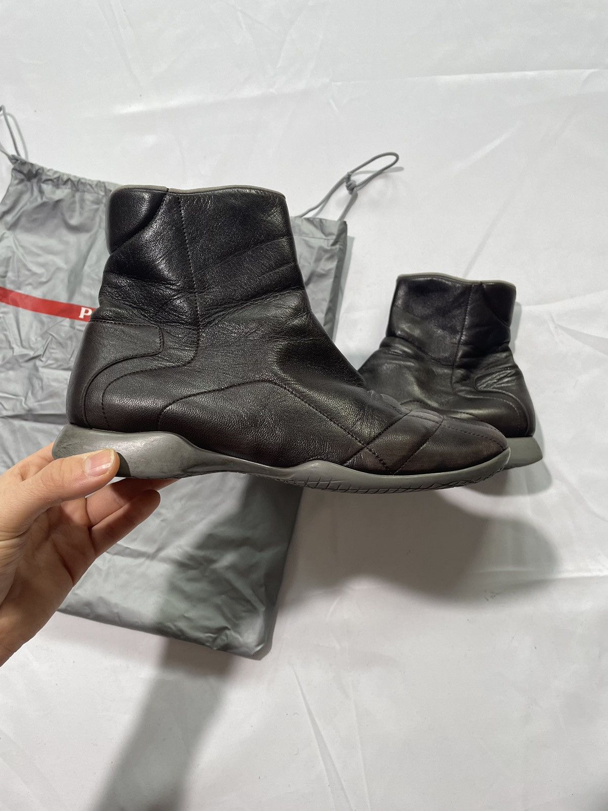 PRADA SPORT old velcro leather sneaker