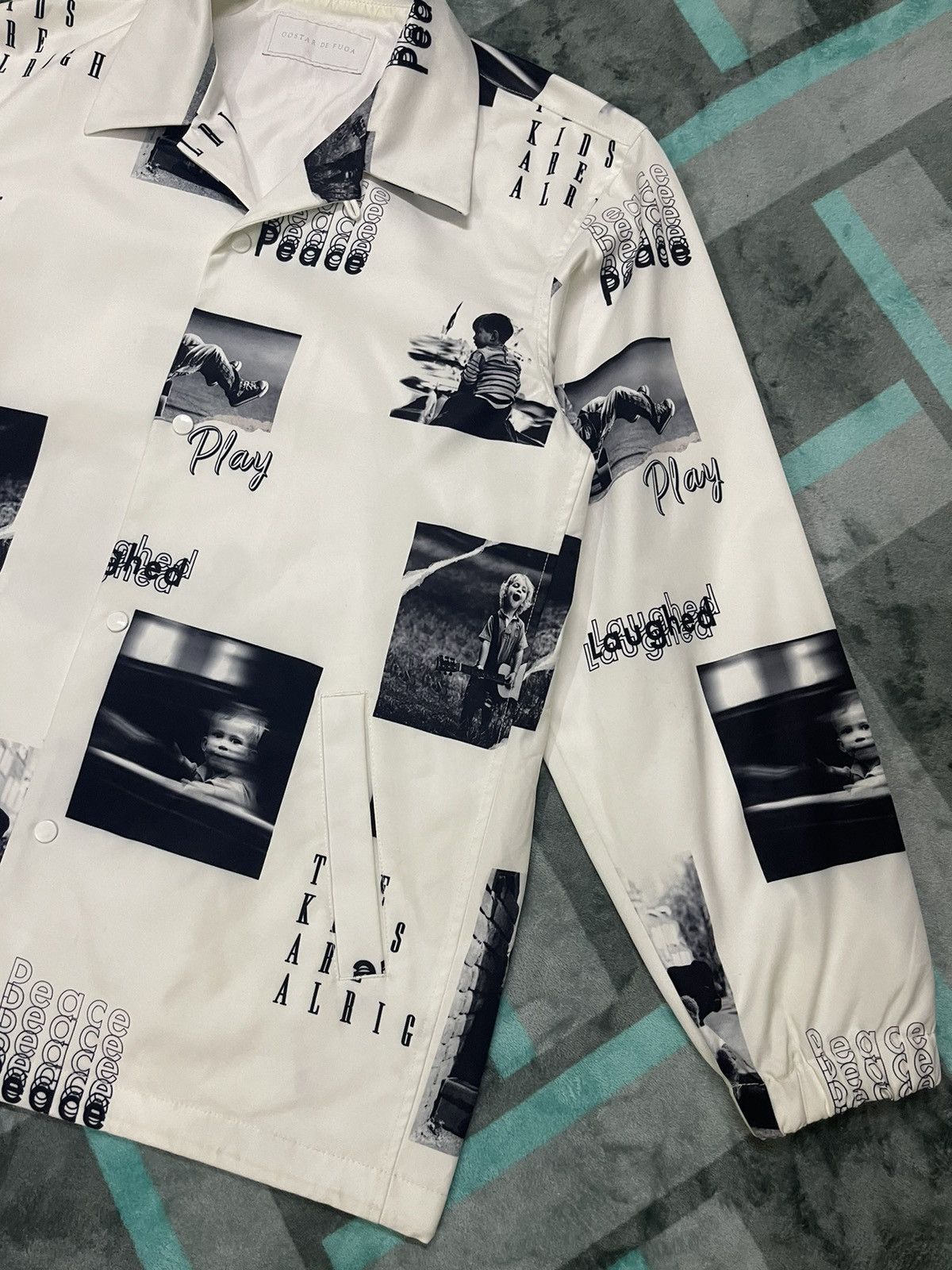 GOSTAR DE FUGA × Vintage VINTAGE GOSTAR DE FUGA PHOTO KIDS DESIGN JACKET Size US L / EU 52-54 / 3 - 4 Thumbnail