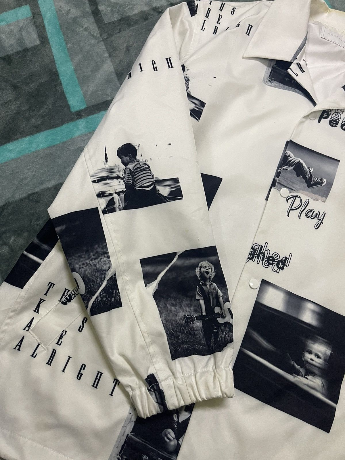 GOSTAR DE FUGA × Vintage VINTAGE GOSTAR DE FUGA PHOTO KIDS DESIGN JACKET Size US L / EU 52-54 / 3 - 11 Thumbnail