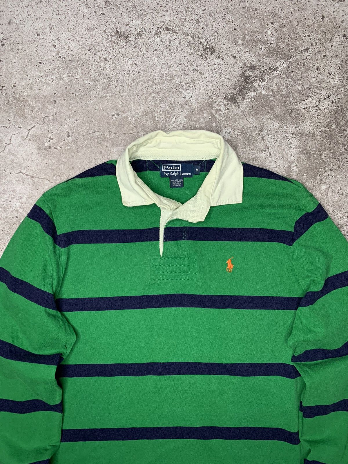 Polo Ralph Lauren × Rugby Ralph Lauren × Vintage Vintage Polo Ralph Lauren Striped Rugby Shirt Size US M / EU 48-50 / 2 - 2 Thumbnail