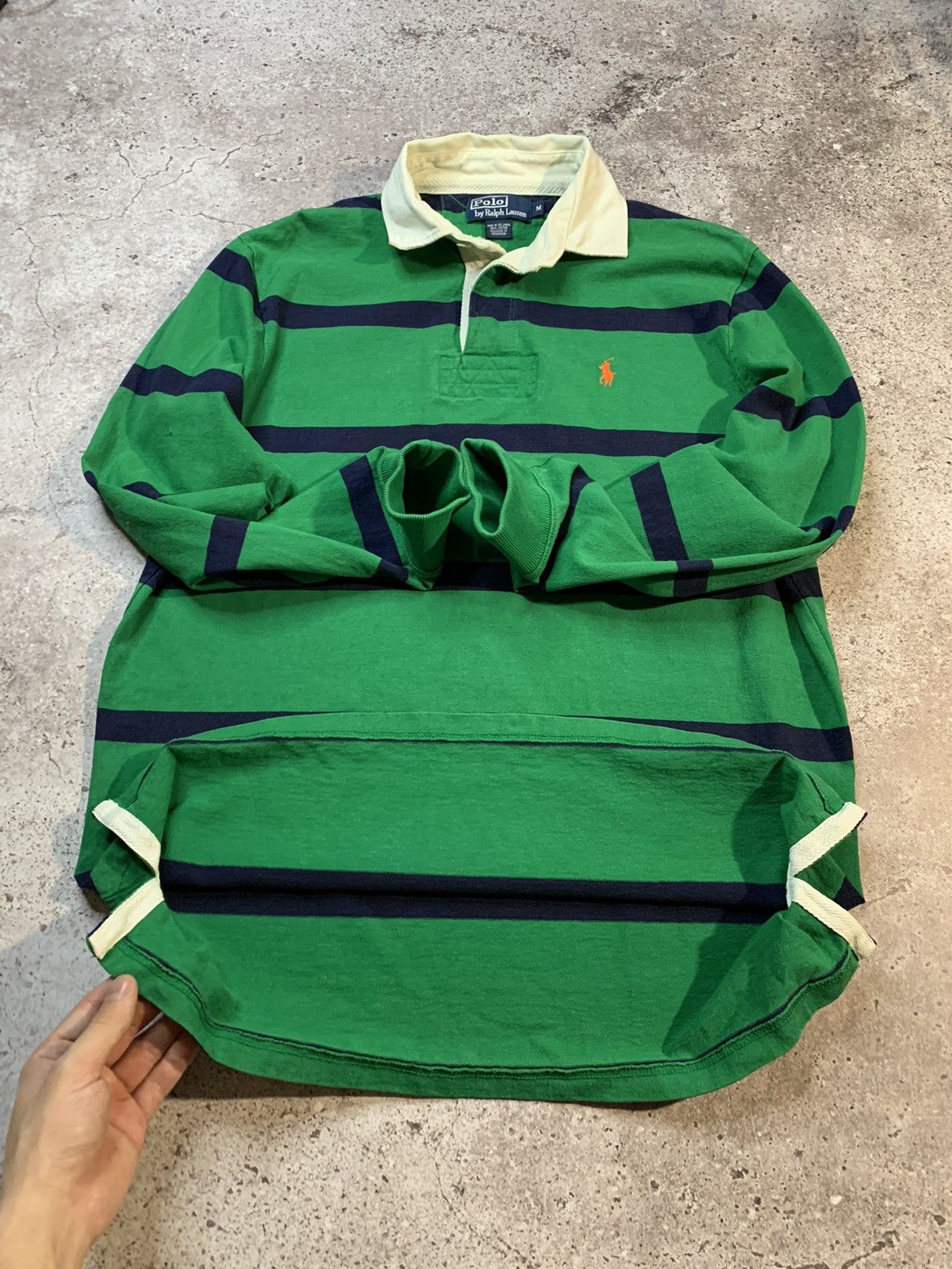 Polo Ralph Lauren × Rugby Ralph Lauren × Vintage Vintage Polo Ralph Lauren Striped Rugby Shirt Size US M / EU 48-50 / 2 - 5 Thumbnail