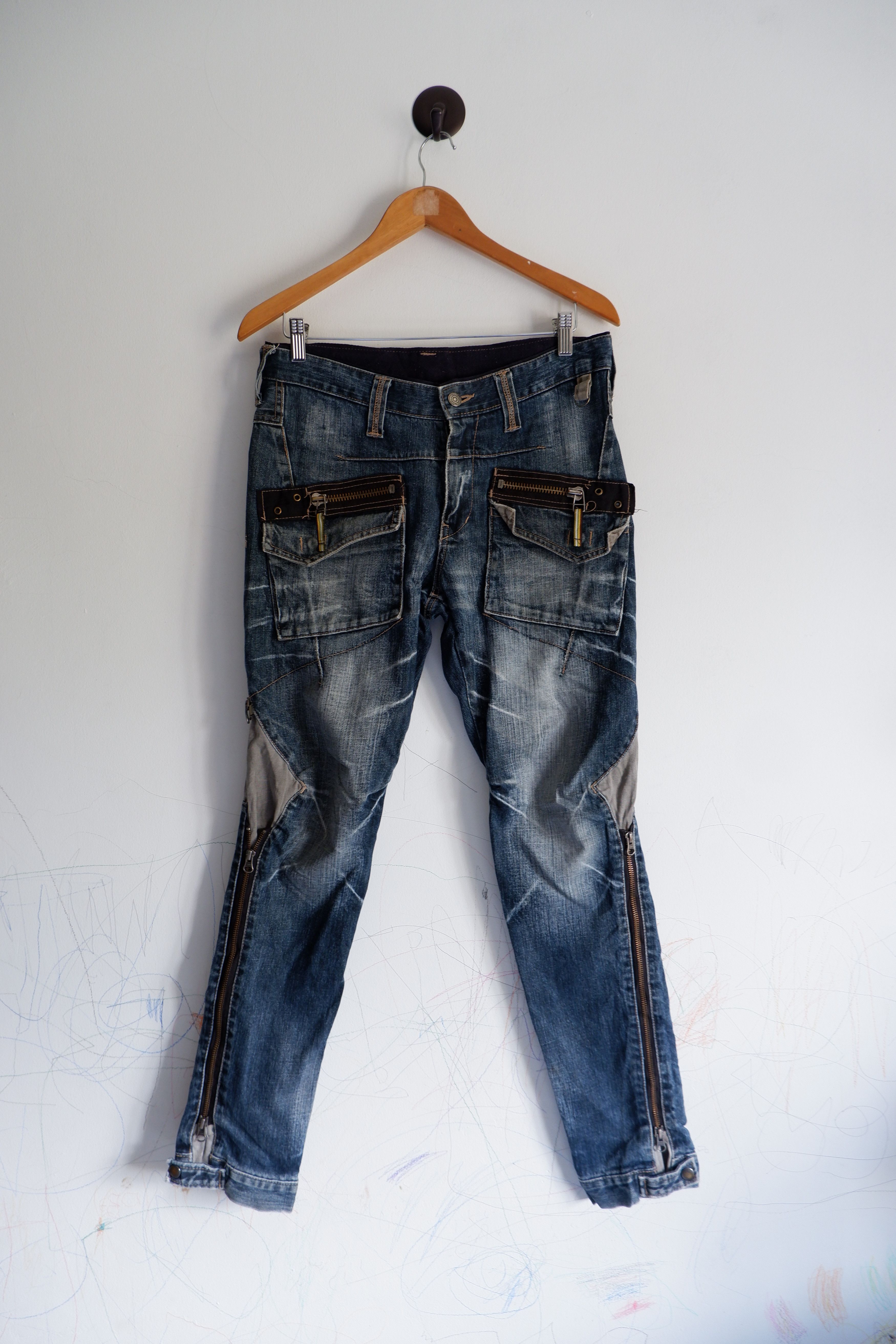 PPFM Mudwash Vintage PPFM Biker Zipper Denim Size US 34 / EU 50 - 3 Thumbnail