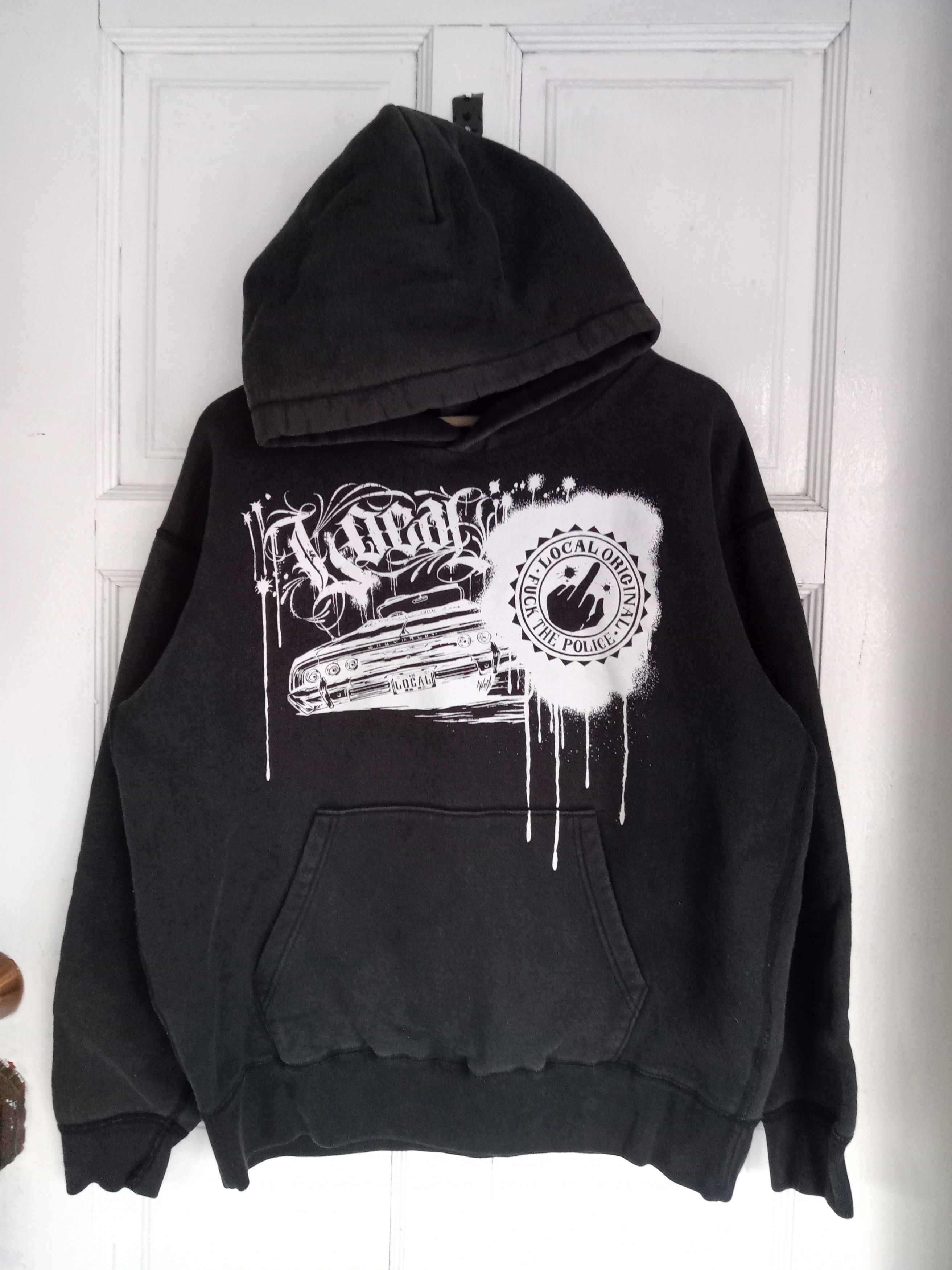 Japanese Brand Fuck The Police Splashed Graphic Hoodie Size US XL / EU 56 / 4 - 4 Thumbnail