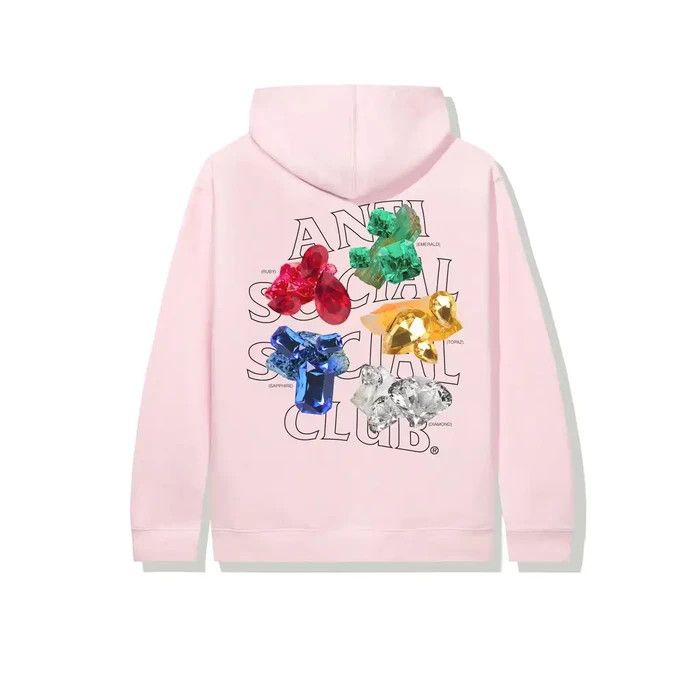 Anti social social club bussin pink hoodie