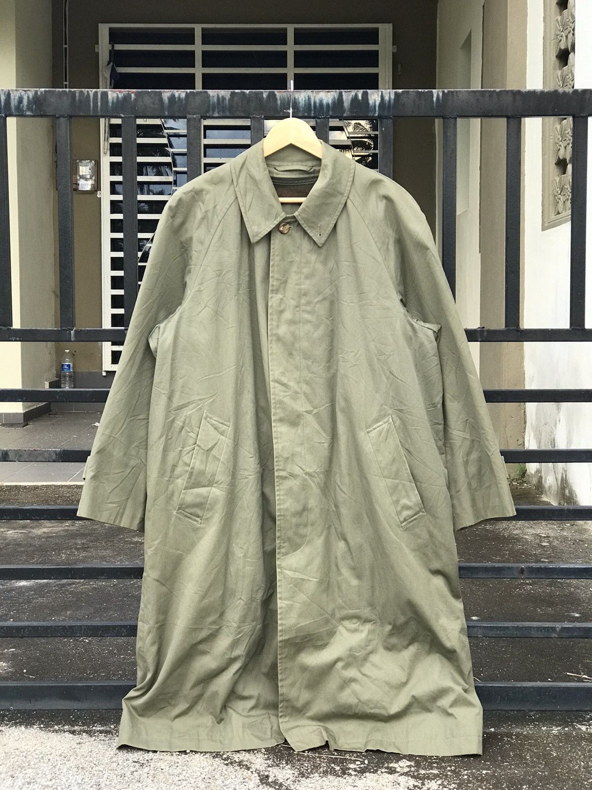image of Willis Geiger Vintage Willis & Geiger Long Coat Jacket in Green, Men's (Size Large)