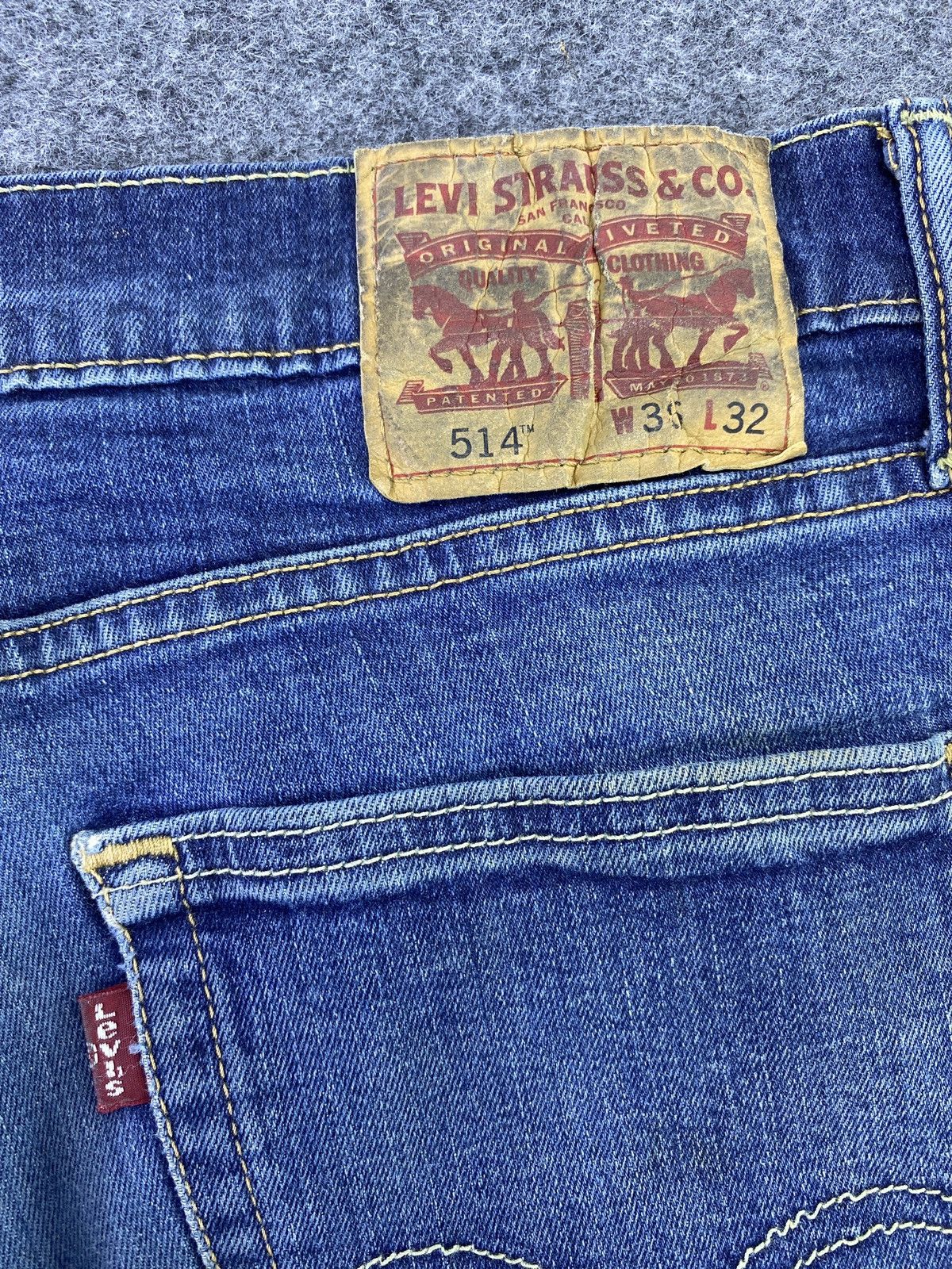 Jean × Levi's × Vintage VINTAGE LEVIS 514 BLUE WASH JEANS -J013 Size US 36 / EU 52 - 8 Thumbnail