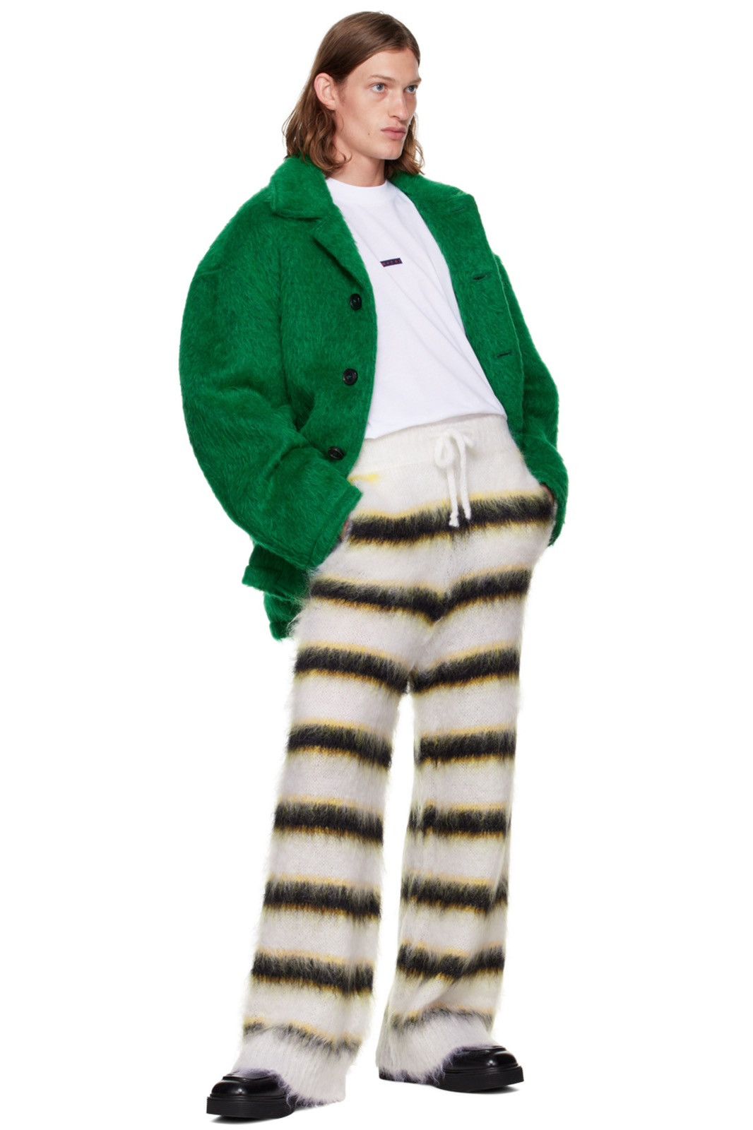 Japanese Brand Japanese Brand Striped Lounge Pants Design Size US 31 - 1 Thumbnail