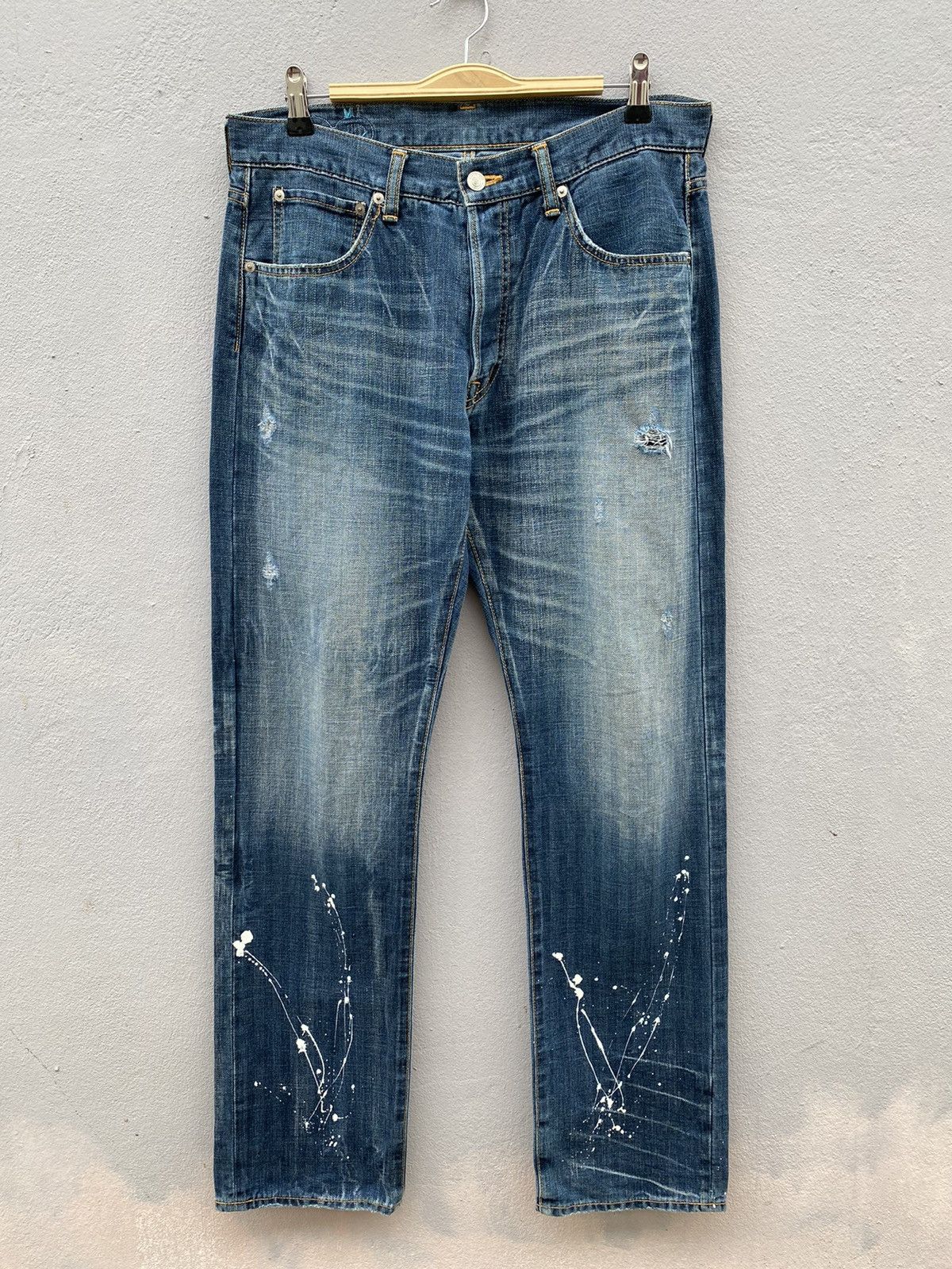 Swagger 💥Japanese Brand “SWAGGER” Splash Paint Technique Denim Size US 32 / EU 48 - 1 Thumbnail