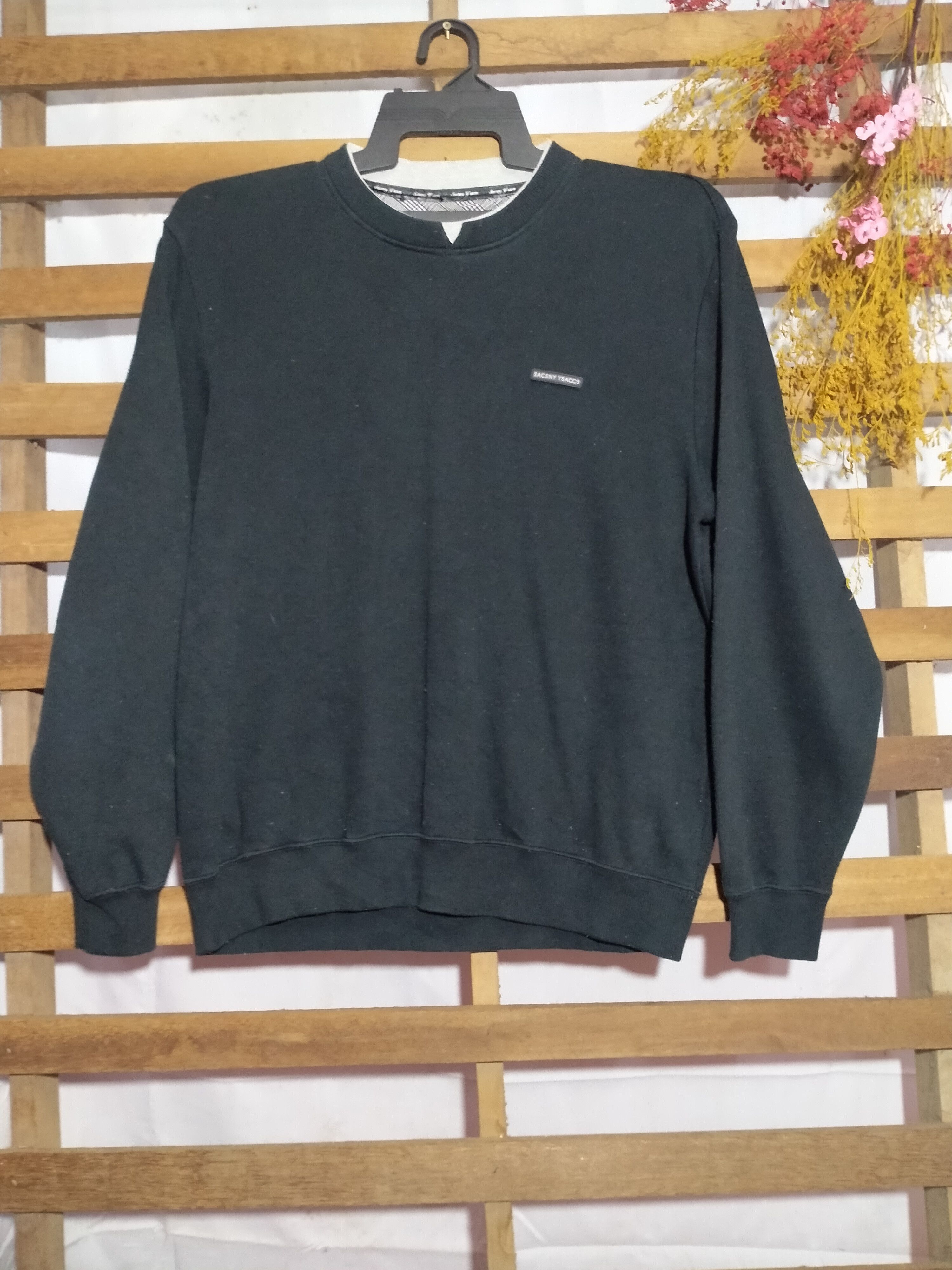 Designer × Japanese Brand × Yohji Yamamoto SACSNY Y'SACCS BY YOHJI YAMAMOTO BIG LOGO SWEATSHIRT Size US L / EU 52-54 / 3 - 1 Thumbnail