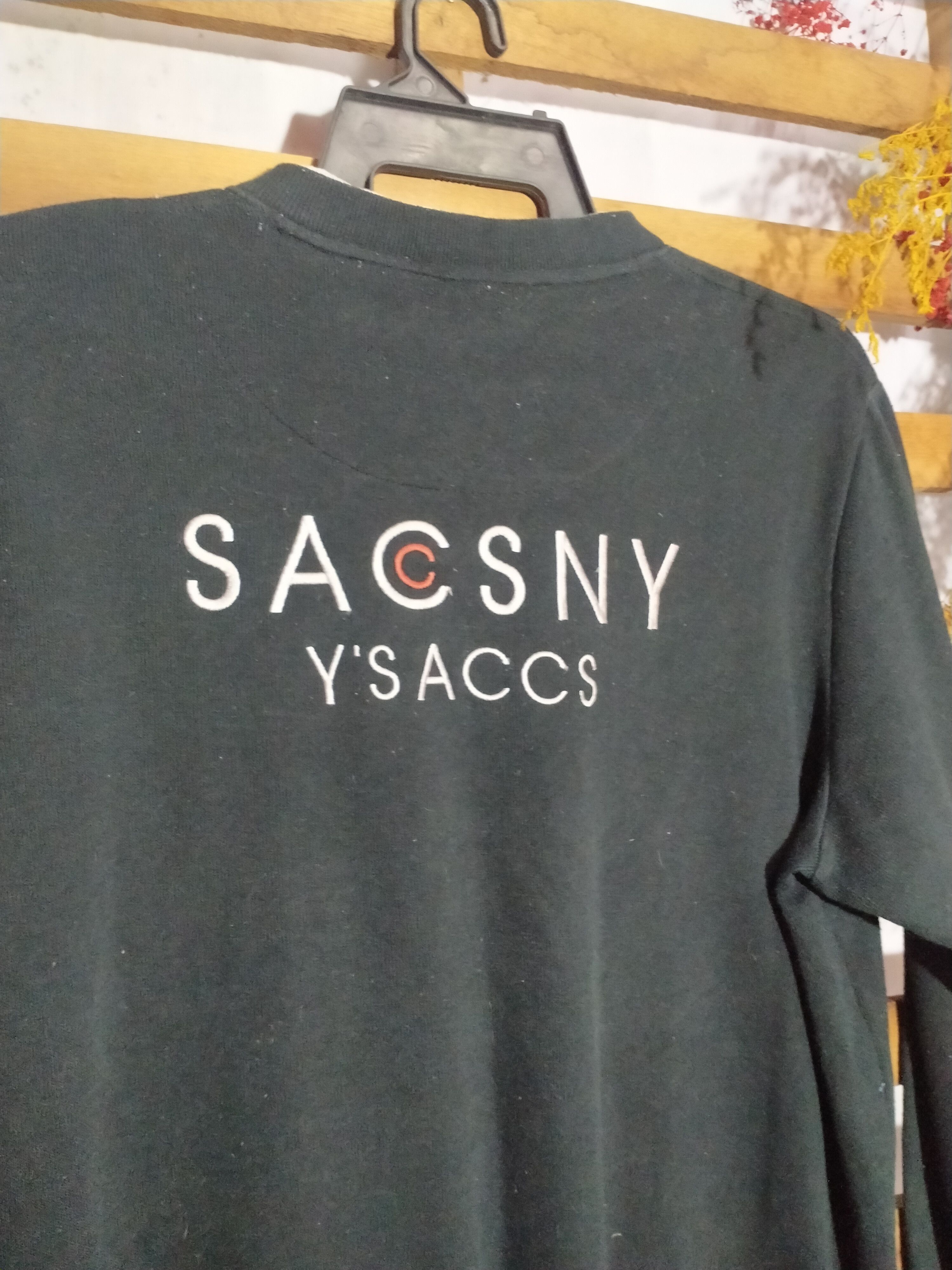Designer × Japanese Brand × Yohji Yamamoto SACSNY Y'SACCS BY YOHJI YAMAMOTO BIG LOGO SWEATSHIRT Size US L / EU 52-54 / 3 - 7 Thumbnail