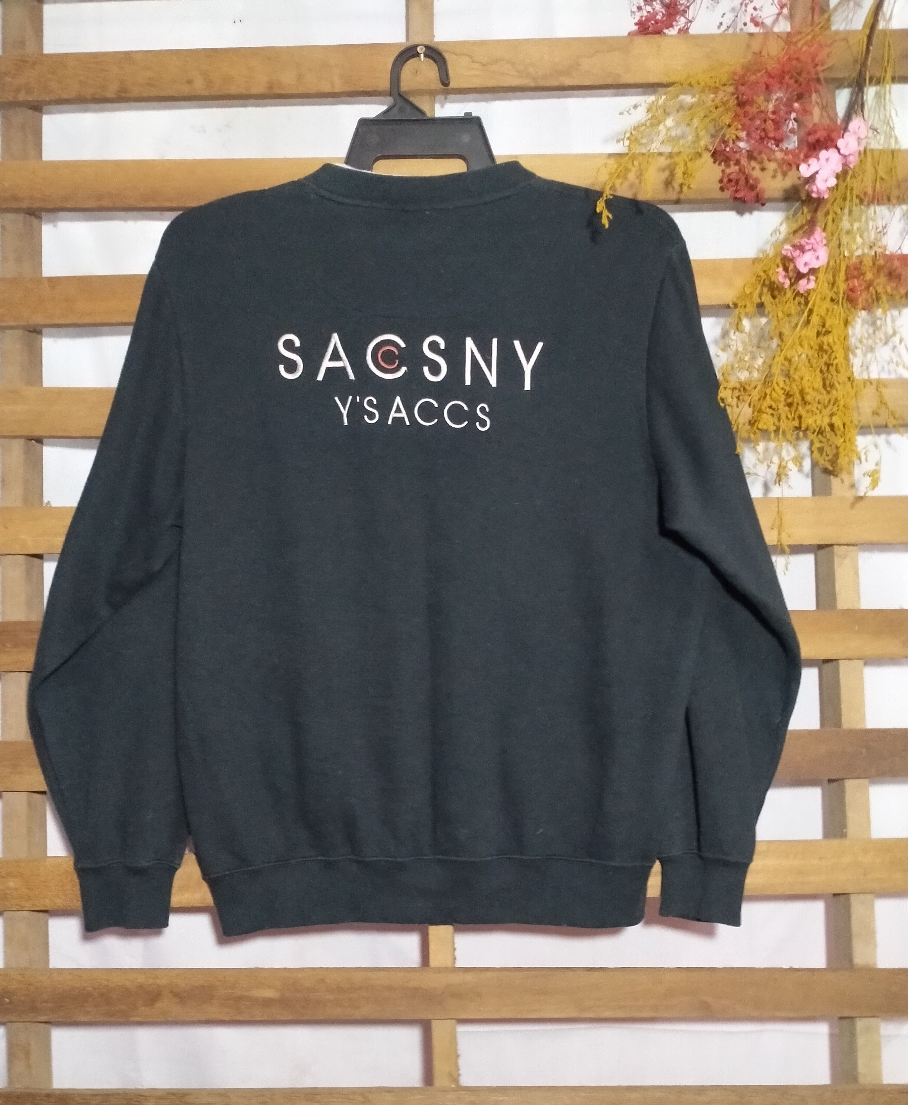 Designer × Japanese Brand × Yohji Yamamoto SACSNY Y'SACCS BY YOHJI YAMAMOTO BIG LOGO SWEATSHIRT Size US L / EU 52-54 / 3 - 8 Thumbnail
