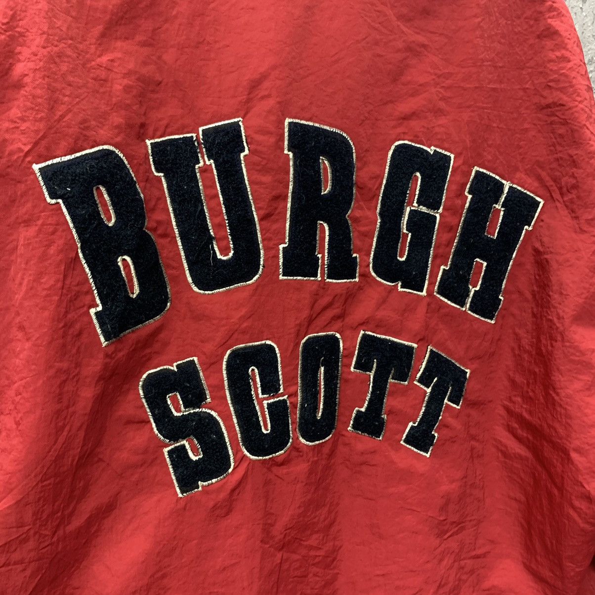 Vintage vintage Burgh Scott Big Spell Out Varsity Jacket Size US XL / EU 56 / 4 - 10 Thumbnail