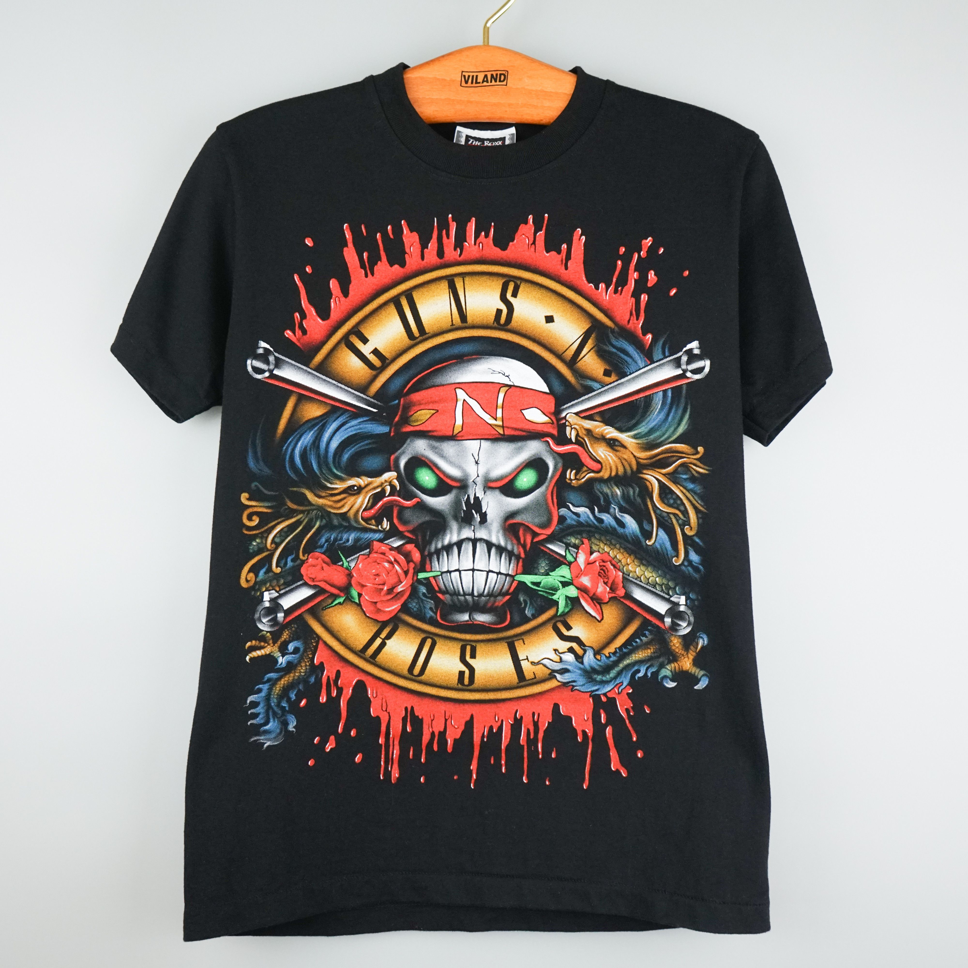 GUNS N' ROSES Guns N' Roses Band T-shirt Band T Men's L size cotton black type Vintage Second Hand