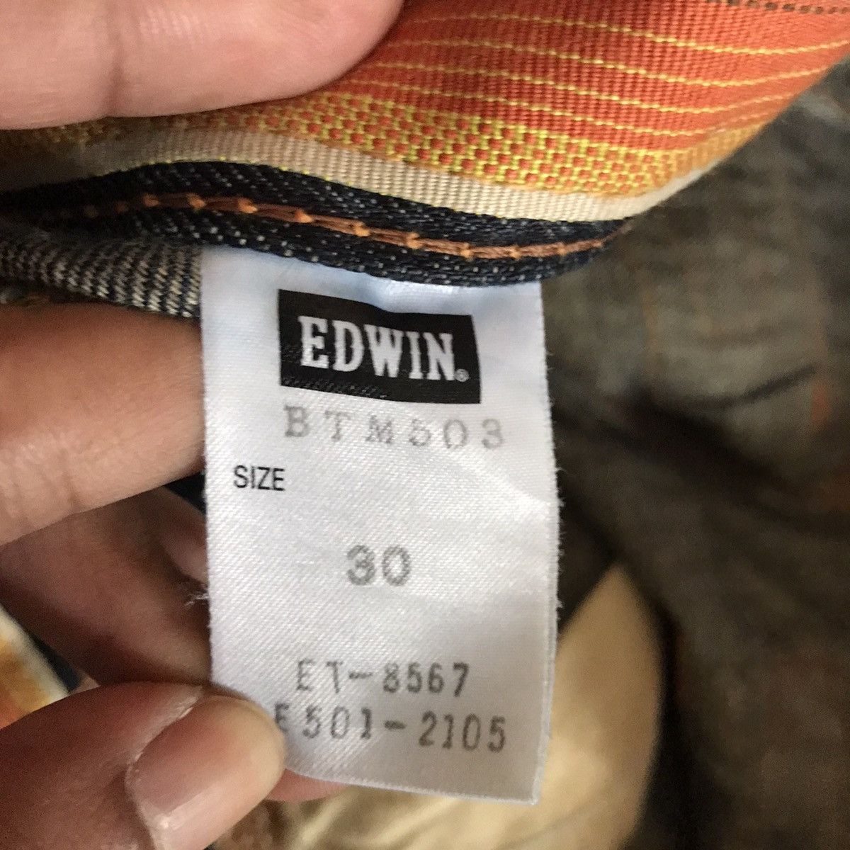 Edwin 💥W32 Vintage Edwin Japan Distressed Blue Wash Jeans Size US 32 / EU 48 - 11 Thumbnail